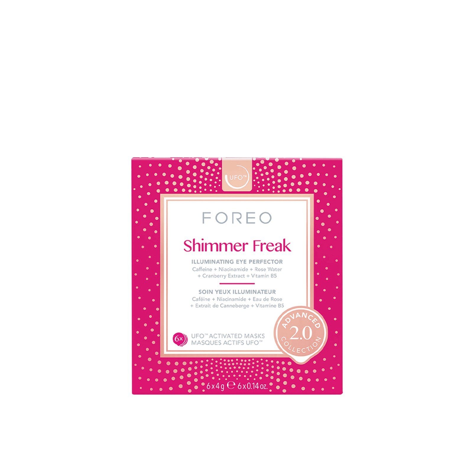 FOREO UFO™ Activated Facial Mask Shimmer Freak 2.0 6x4g (0.21oz x6)