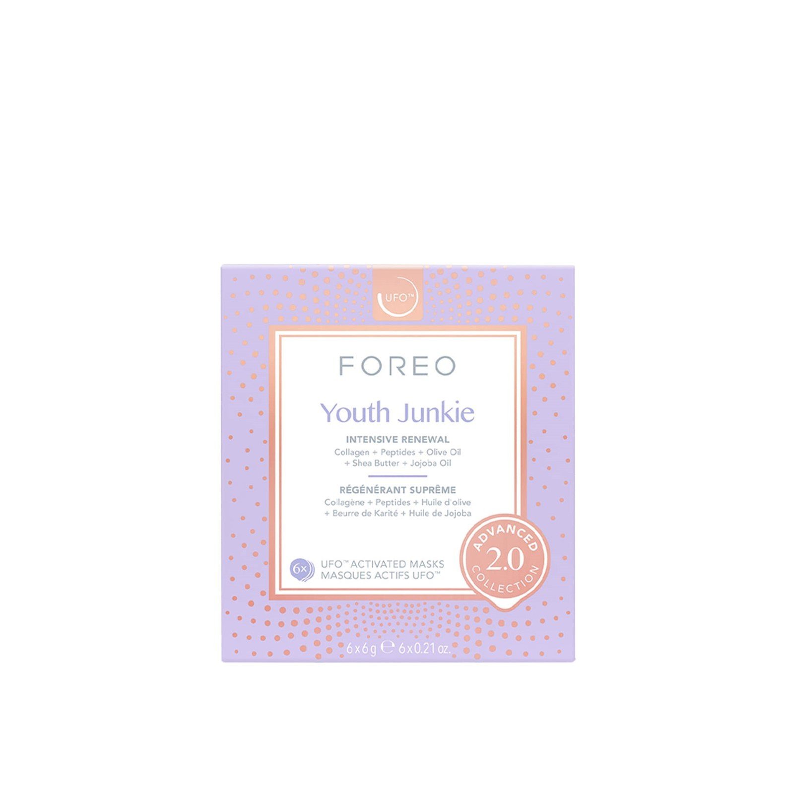 FOREO UFO™ Activated Facial Mask Youth Junkie 2.0 6x6g