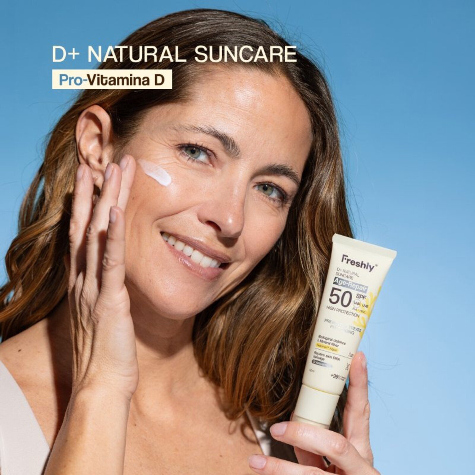 Freshly Cosmetics D+ Natural Suncare Age-Repair Sunscreen SPF50 50ml