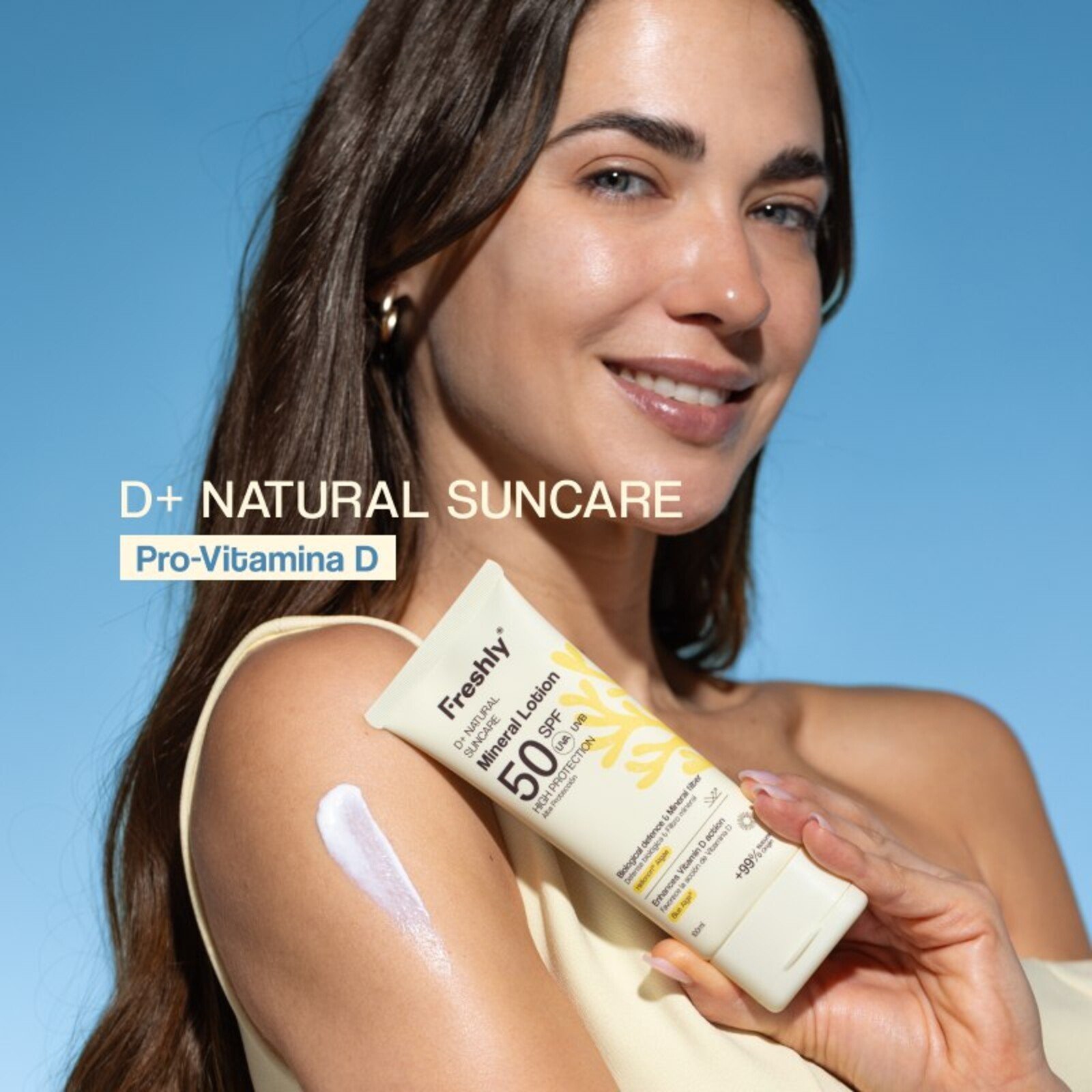 Freshly Cosmetics D+ Natural Suncare Mineral Lotion Sunscreen SPF50 100ml