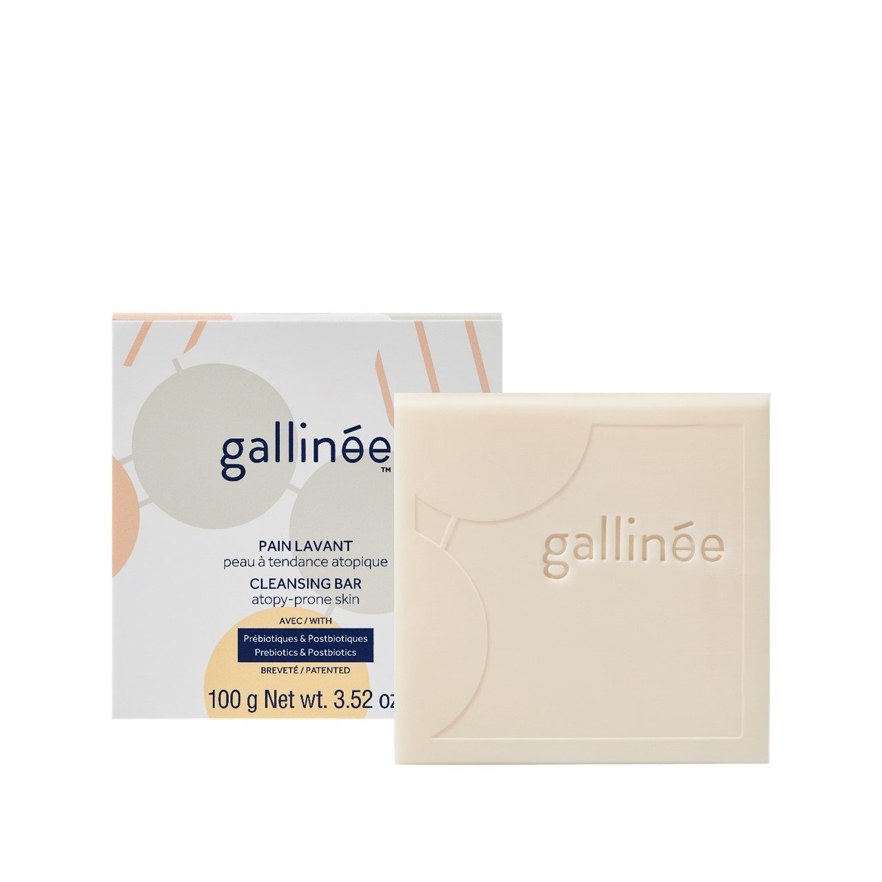 Gallinée Prebiotic Cleansing Bar 100g (3.53oz)