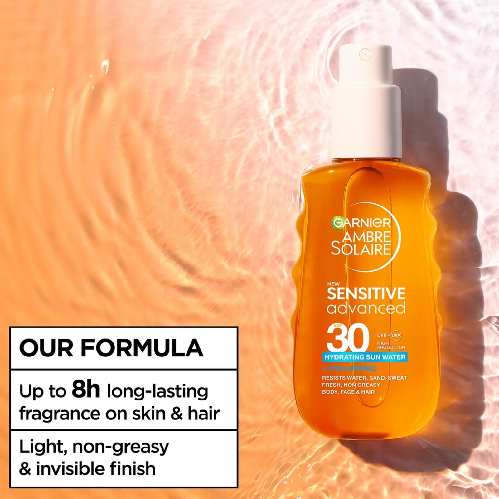 Garnier Ambre Solaire Advanced Sensitive Hydrating Sun Water SPF30 150ml