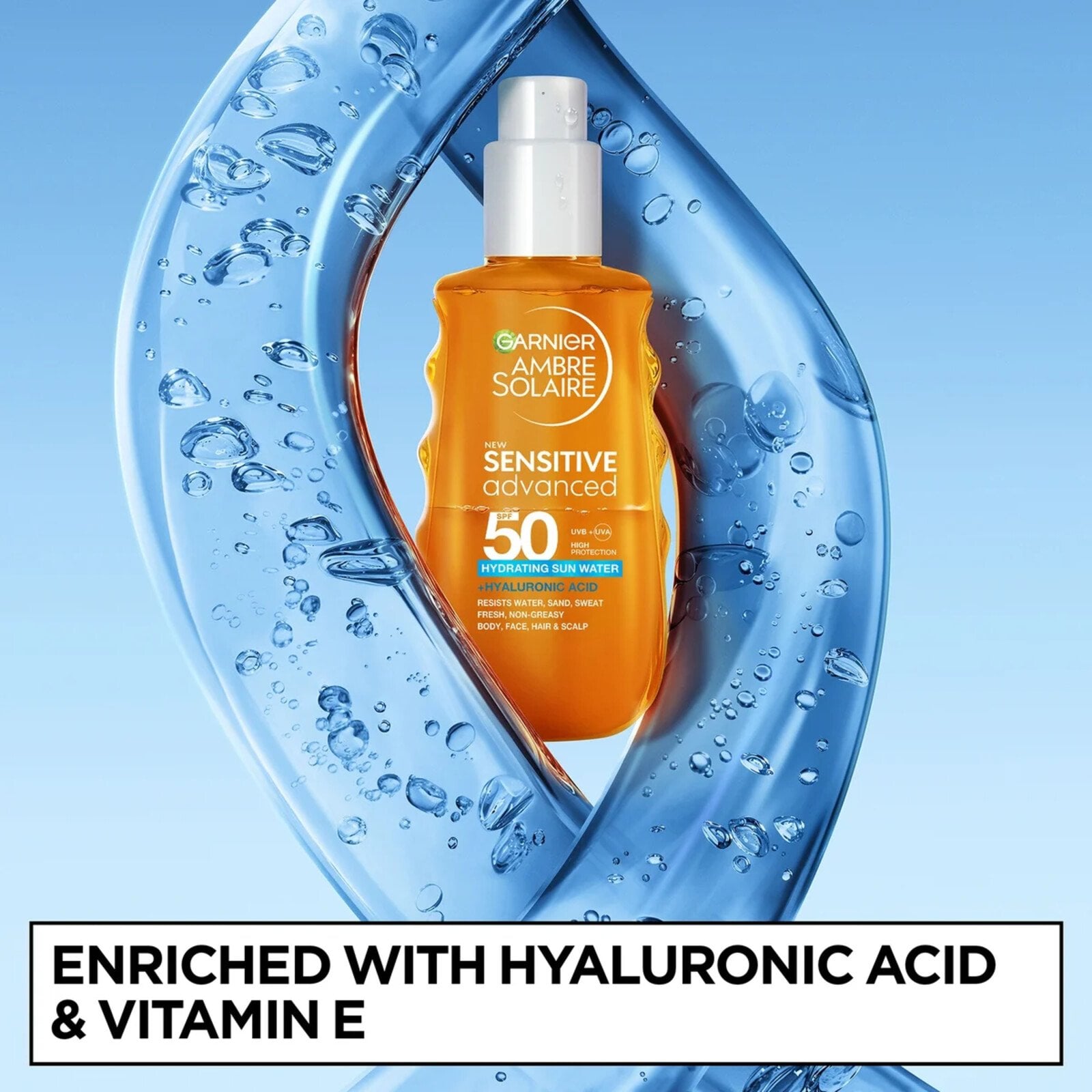 Garnier Ambre Solaire Advanced Sensitive Hydrating Sun Water SPF50 150ml