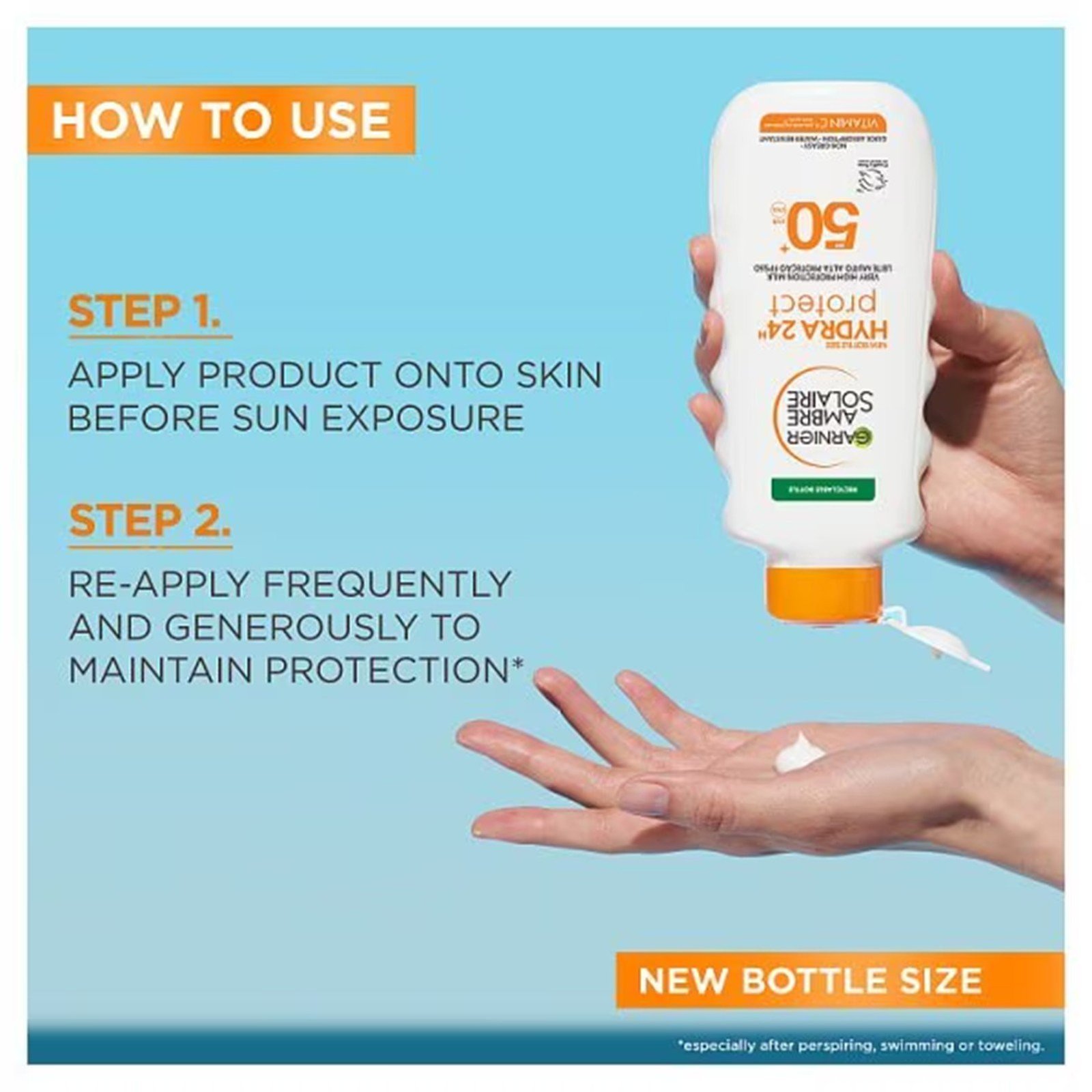 Garnier Ambre Solaire Hydra 24h Protect Very High Protection Milk SPF50+ 400ml