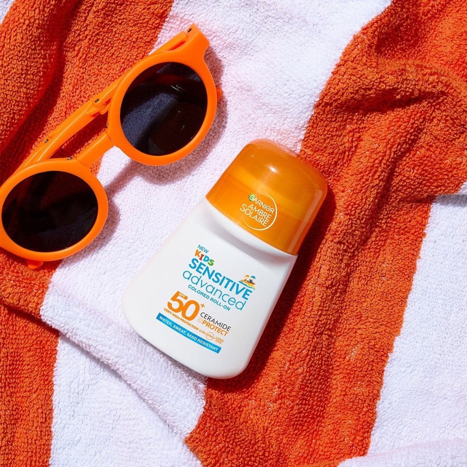 Garnier Ambre Solaire Kids Advanced Sensitive Colored Roll-On SPF50+ 50ml