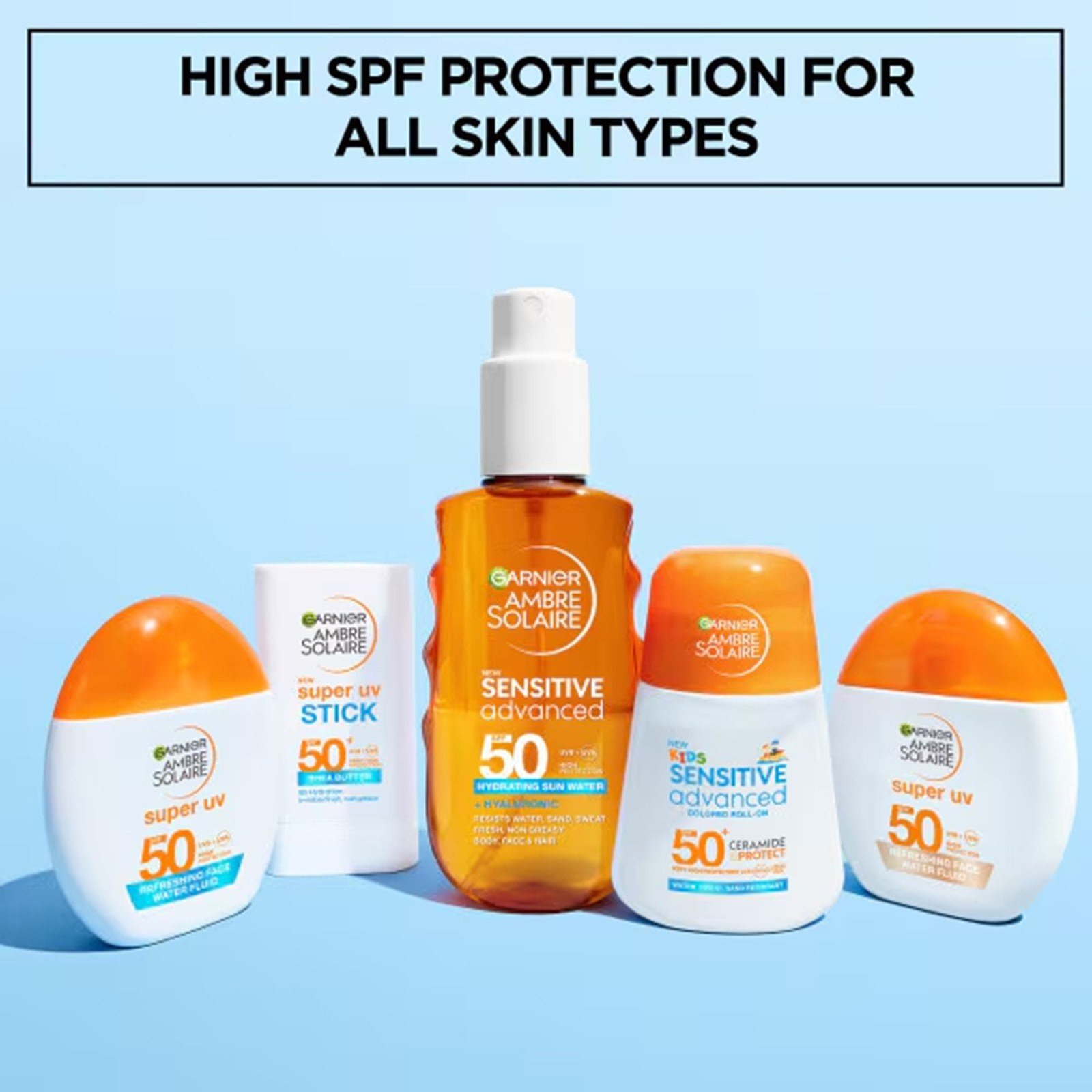 Garnier Ambre Solaire Super UV Refreshing Face Water Tinted Fluid SPF50 40ml