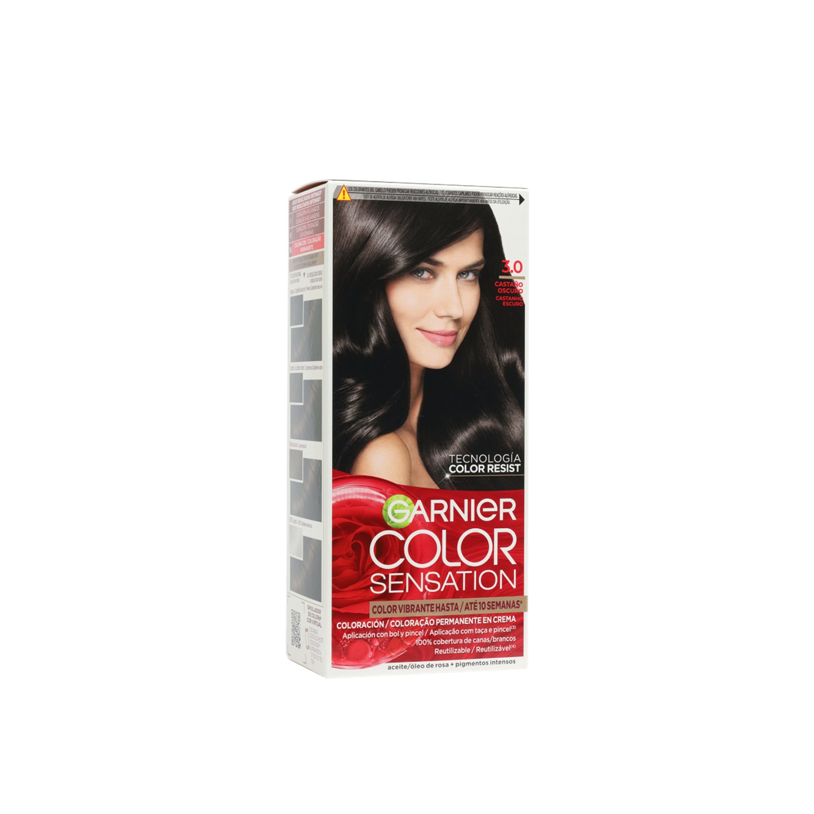 Garnier Color Sensation Permanent Hair Dye 3.0 Dark Brown