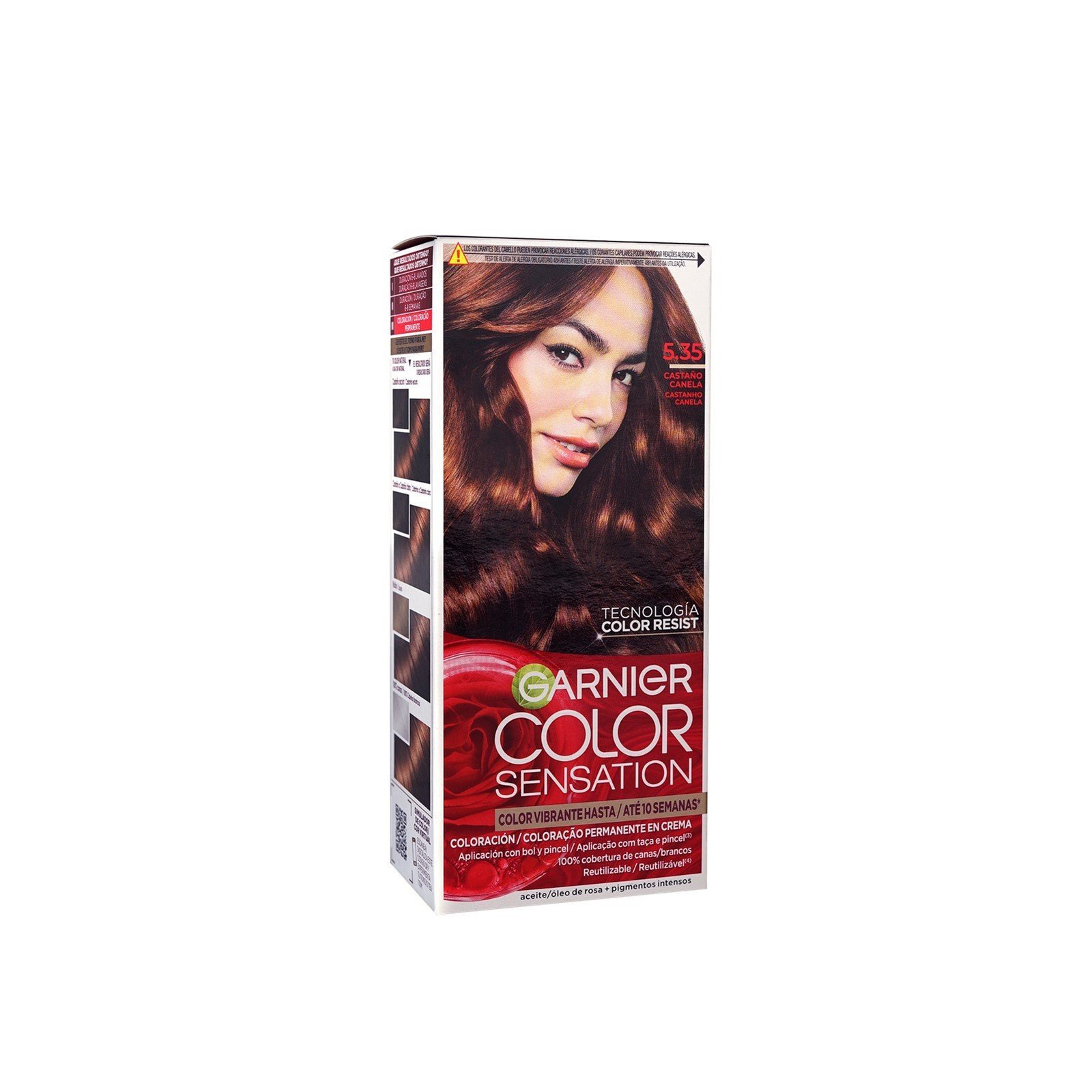 Garnier Color Sensation Permanent Hair Dye 5.35 Cinnamon Brown
