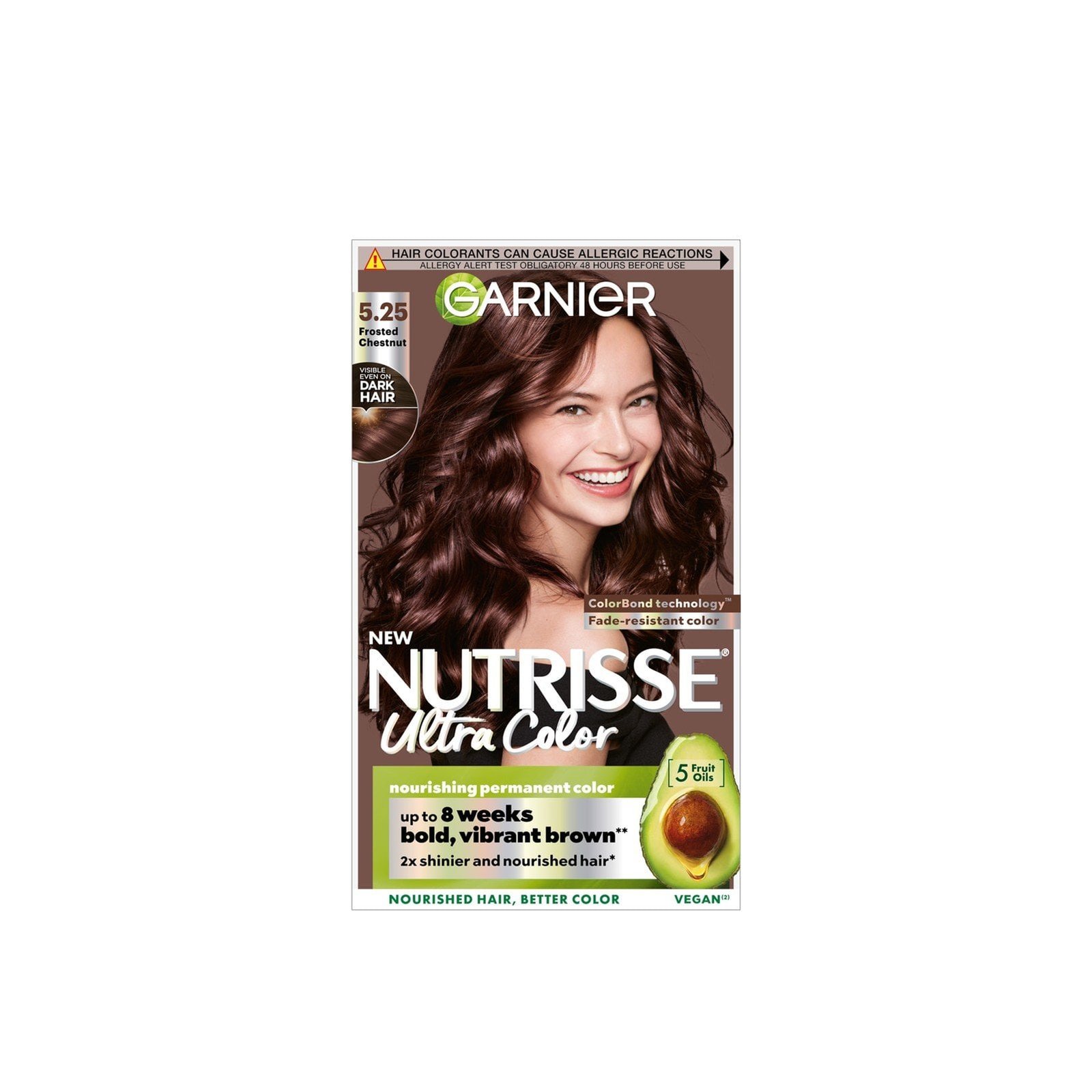 Garnier Nutrisse Ultra Color Permanent Hair Dye 5.25 Frosted Chestnut