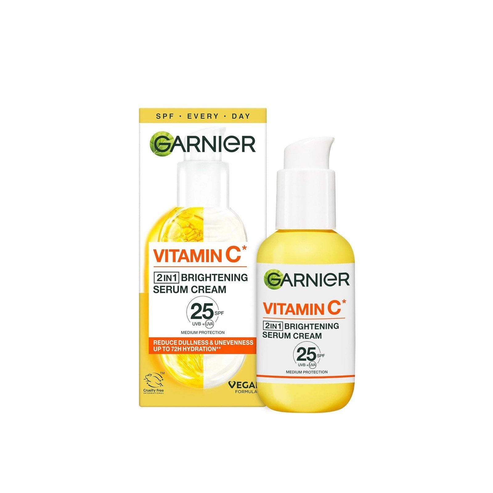 Garnier Skin Active Vitamin C 2-In-1 Brightening Serum Cream SPF25 50ml