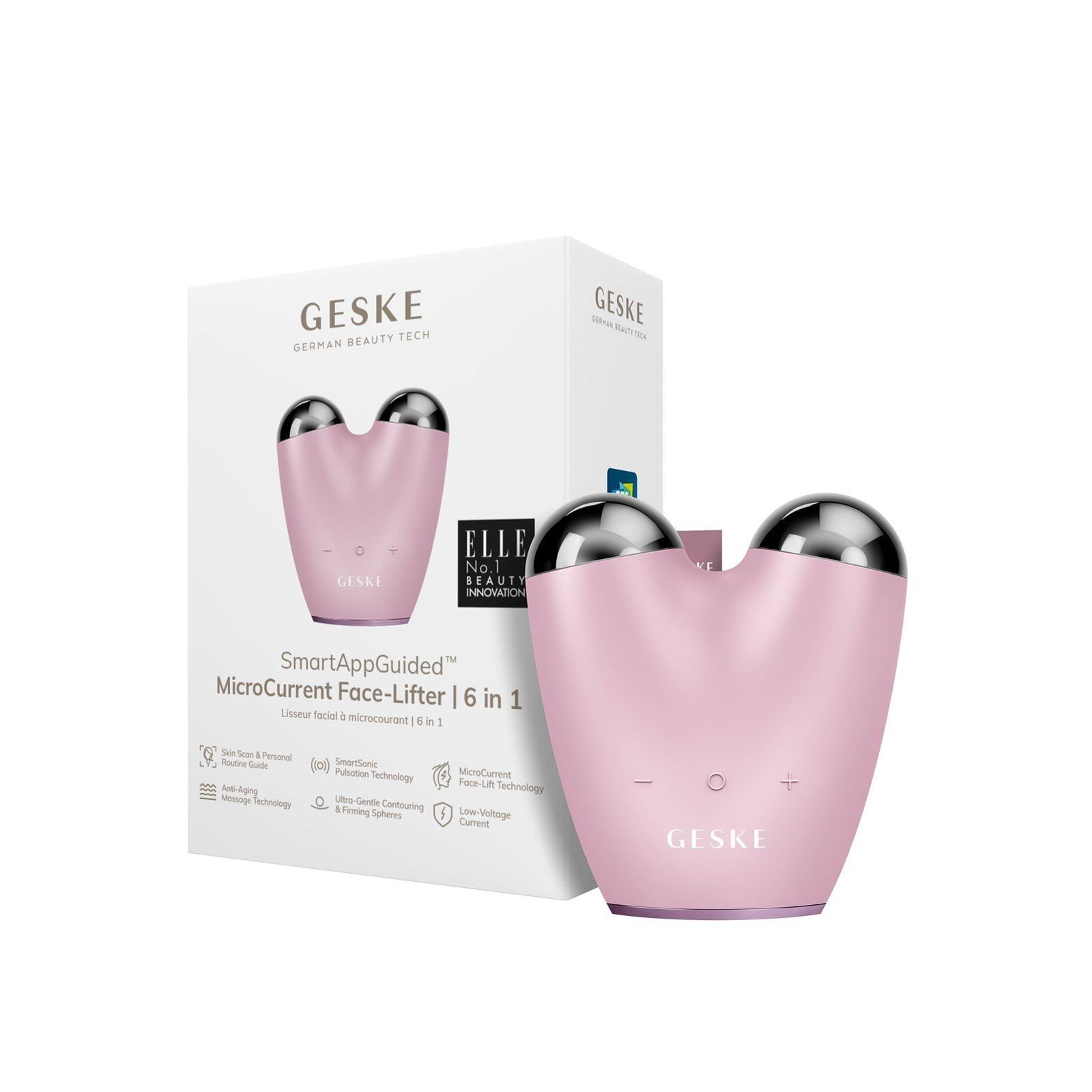 GESKE MicroCurrent Face-Lifter 6-In-1 Pink