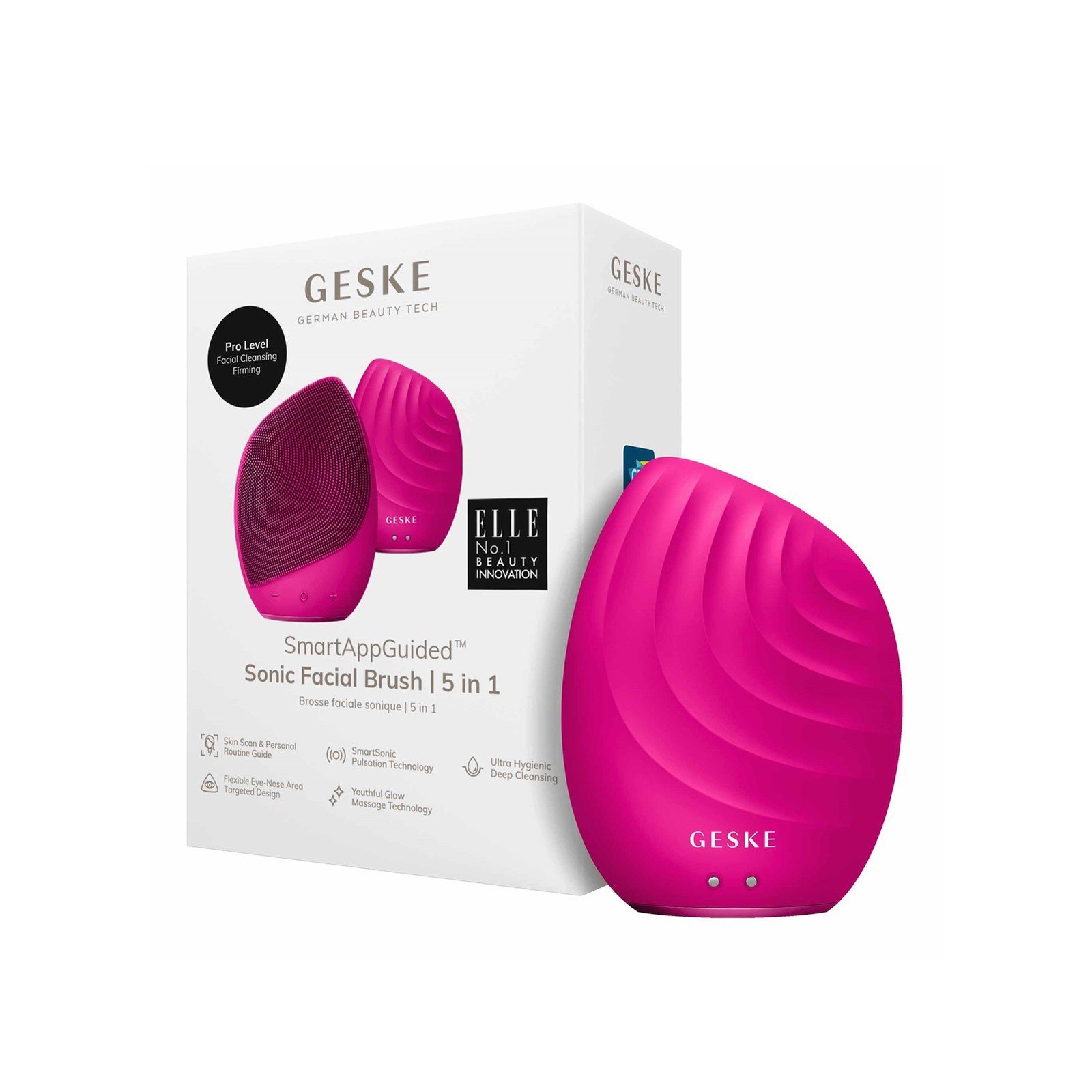 GESKE Sonic Facial Brush 5-In-1 Magenta