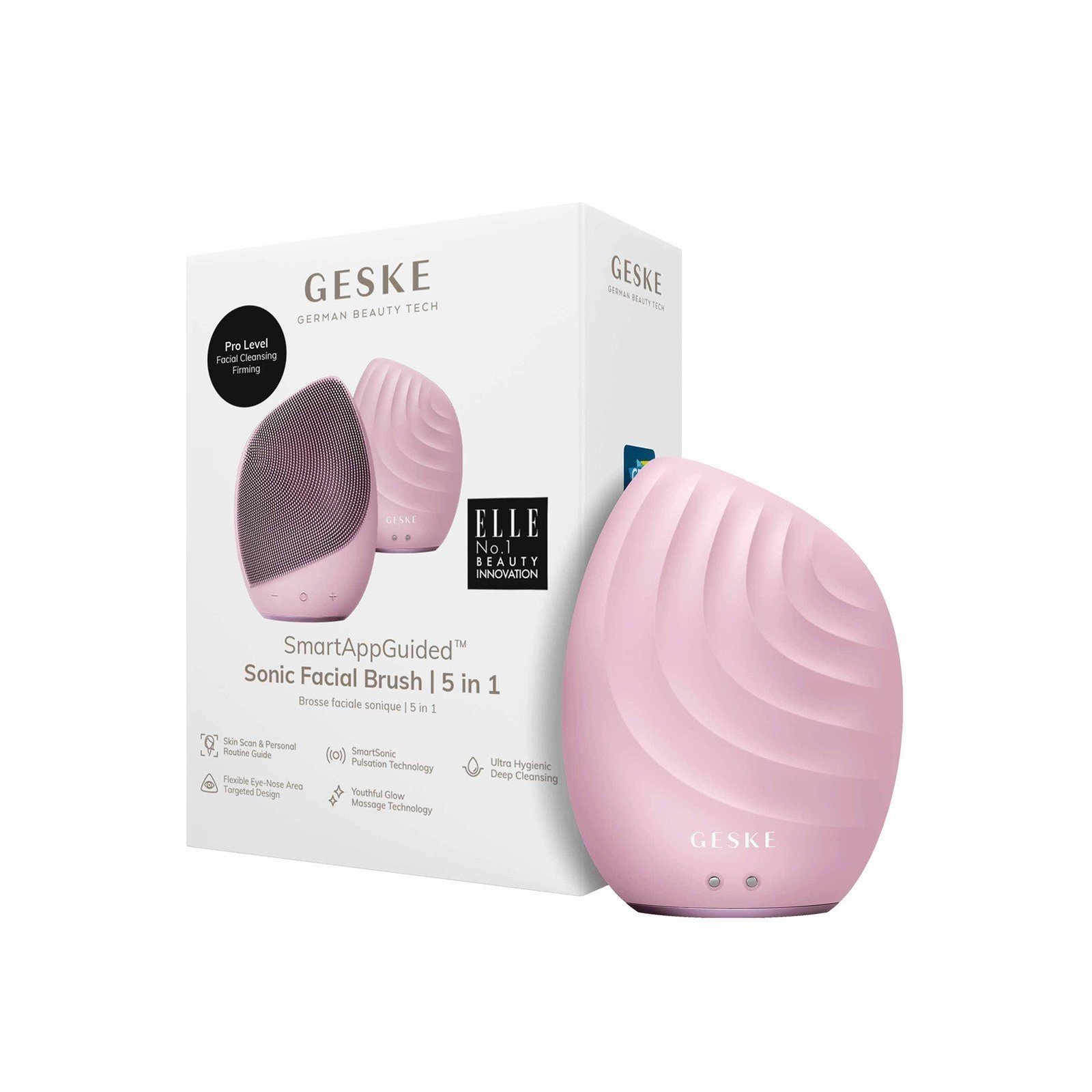 GESKE Sonic Facial Brush 5-In-1 Pink