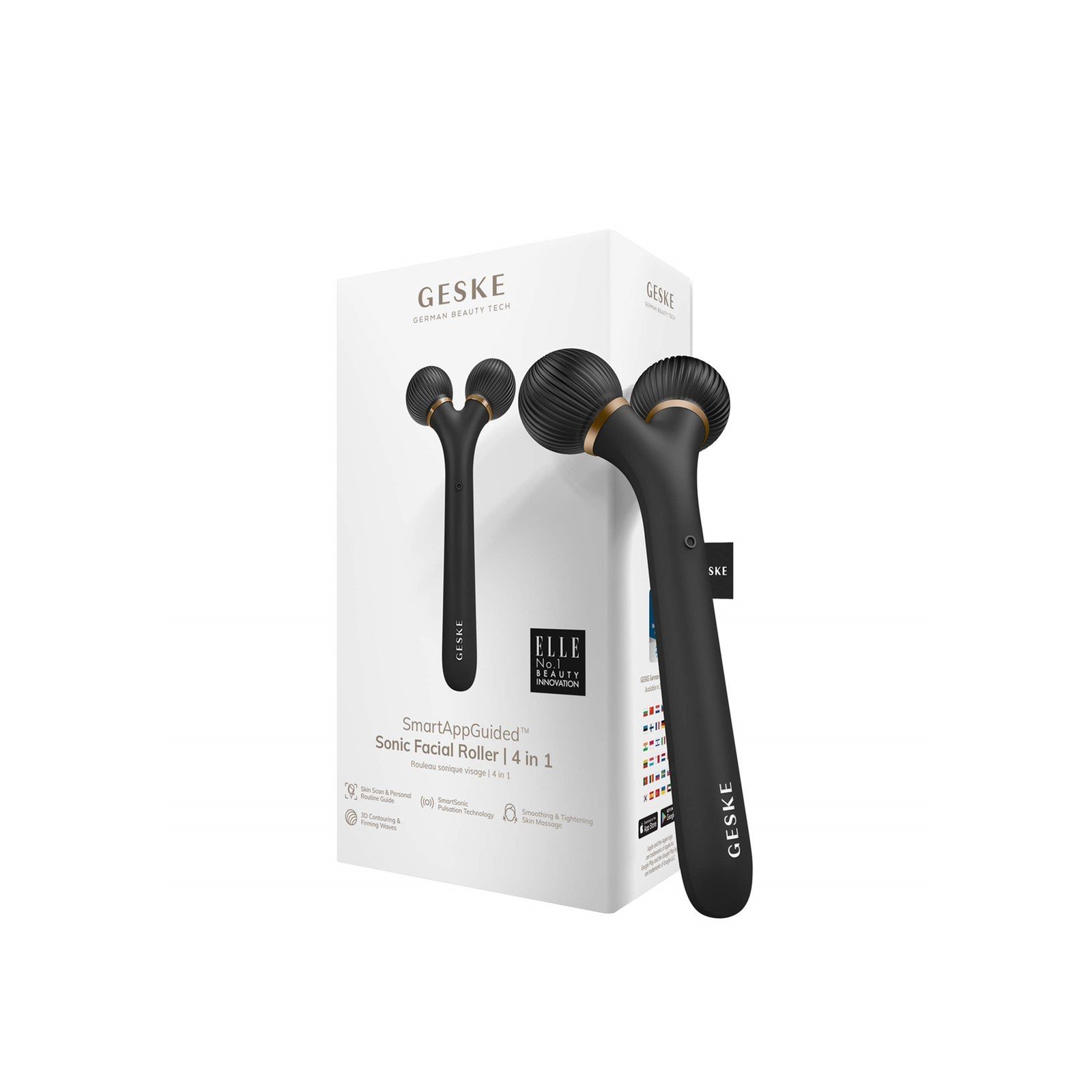 GESKE Sonic Facial Roller 4-In-1 Gray