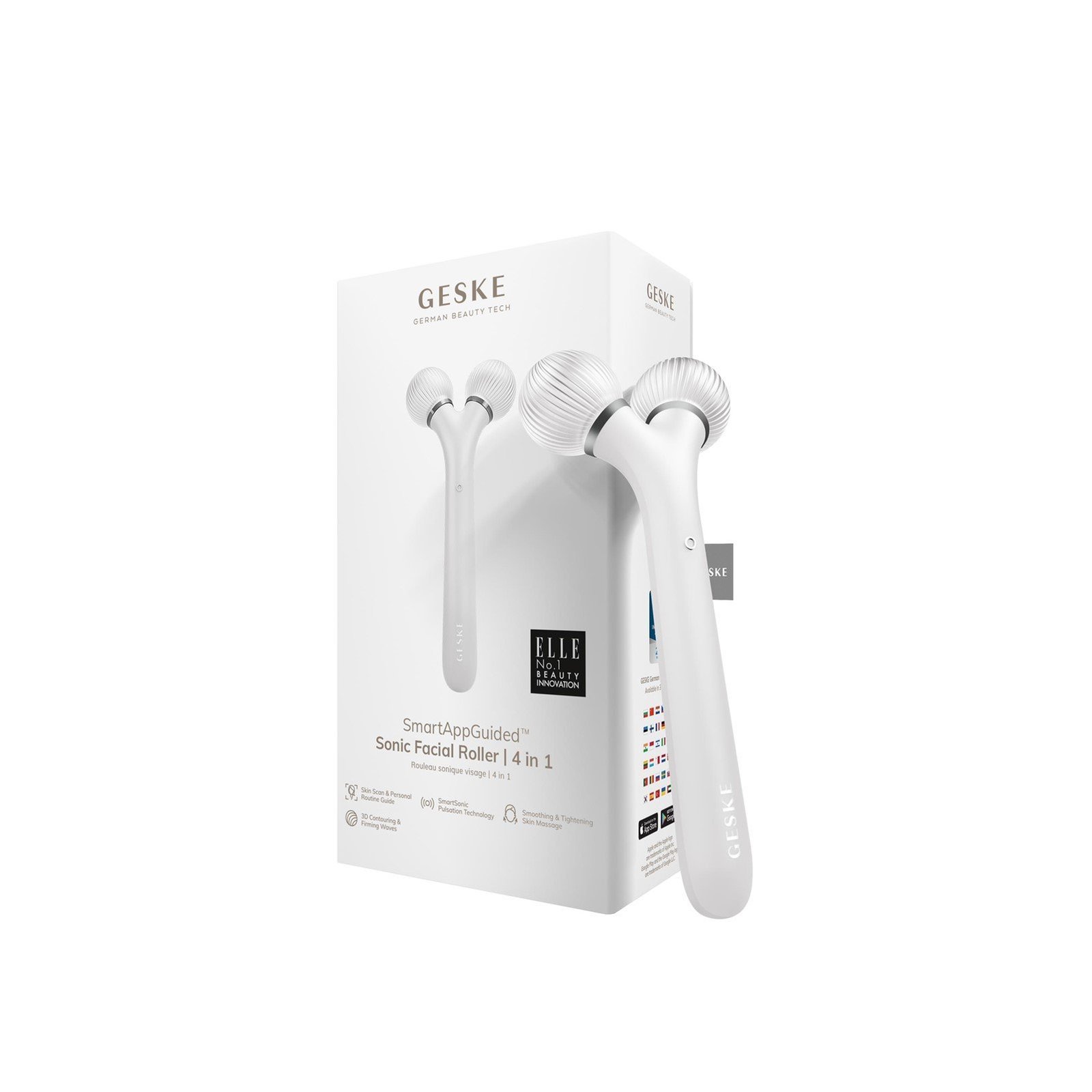 GESKE Sonic Facial Roller 4-In-1 White