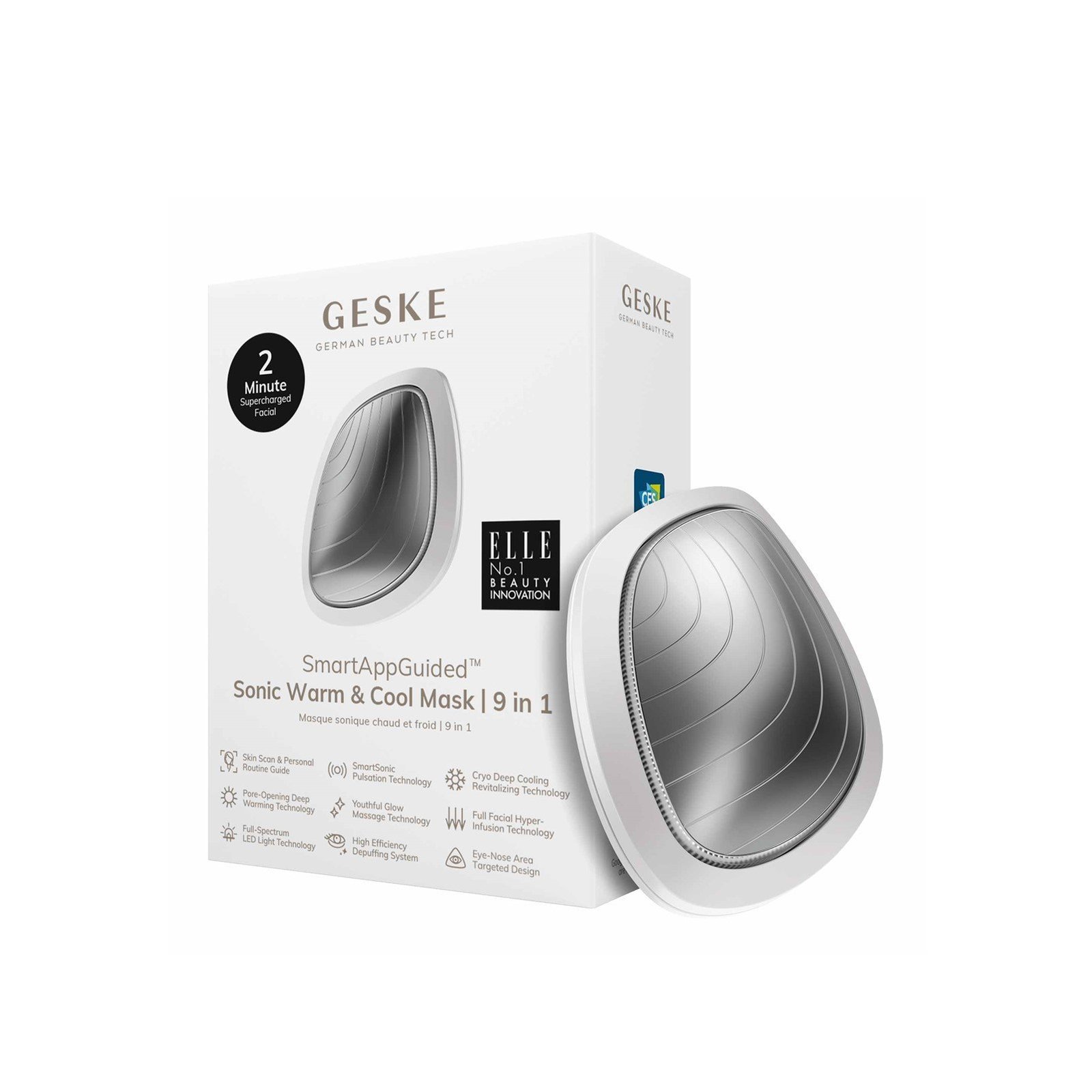 GESKE Sonic Warm & Cool Mask 9-In-1 White
