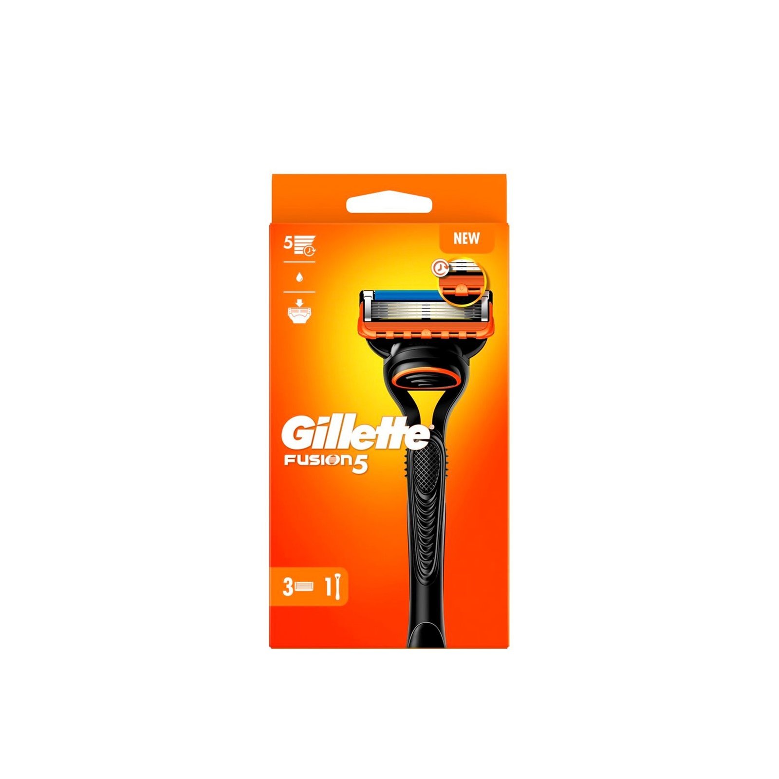Gillette Fusion 5 Razor + Replacement Blades x3
