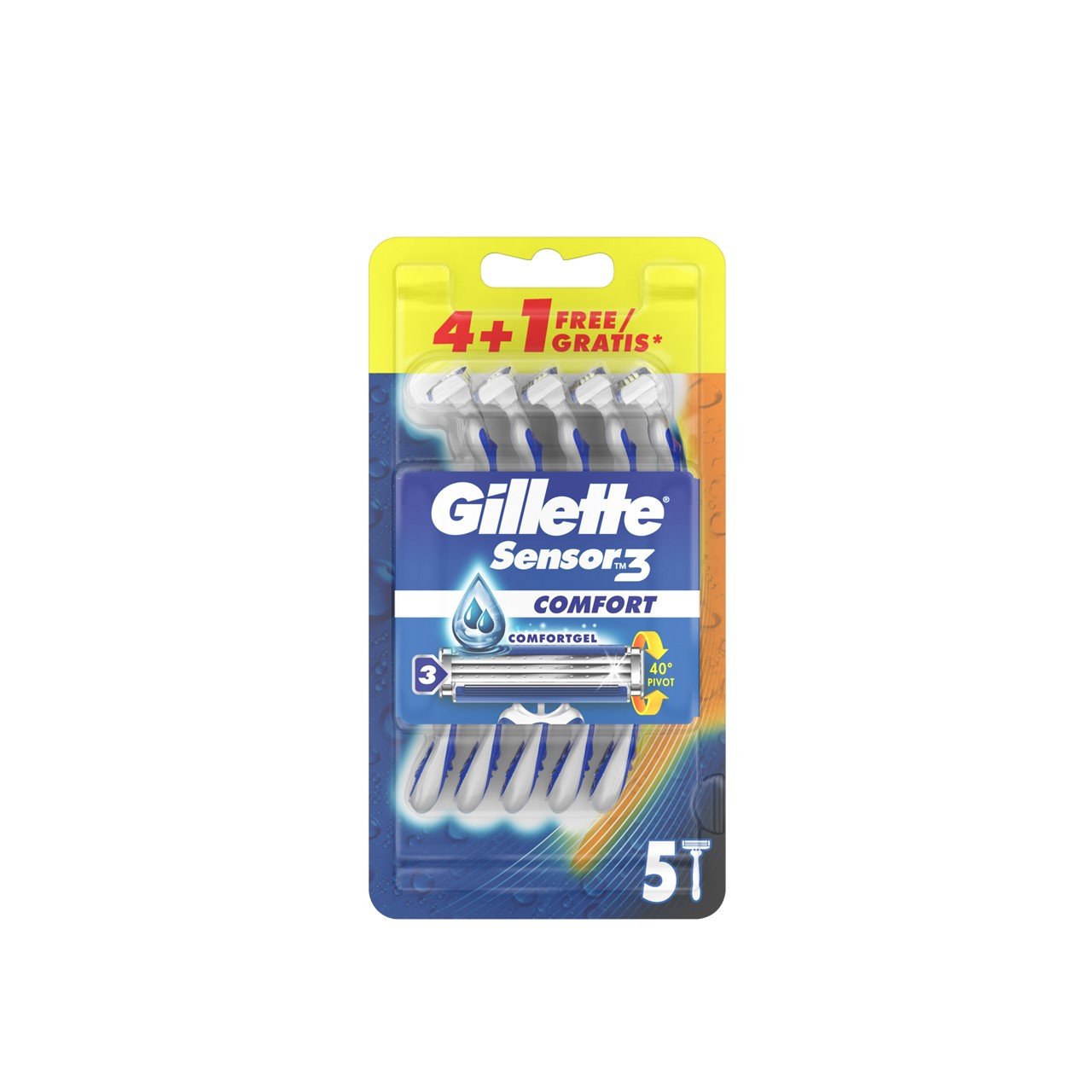 Gillette Sensor3 Comfort Disposable Razors x5
