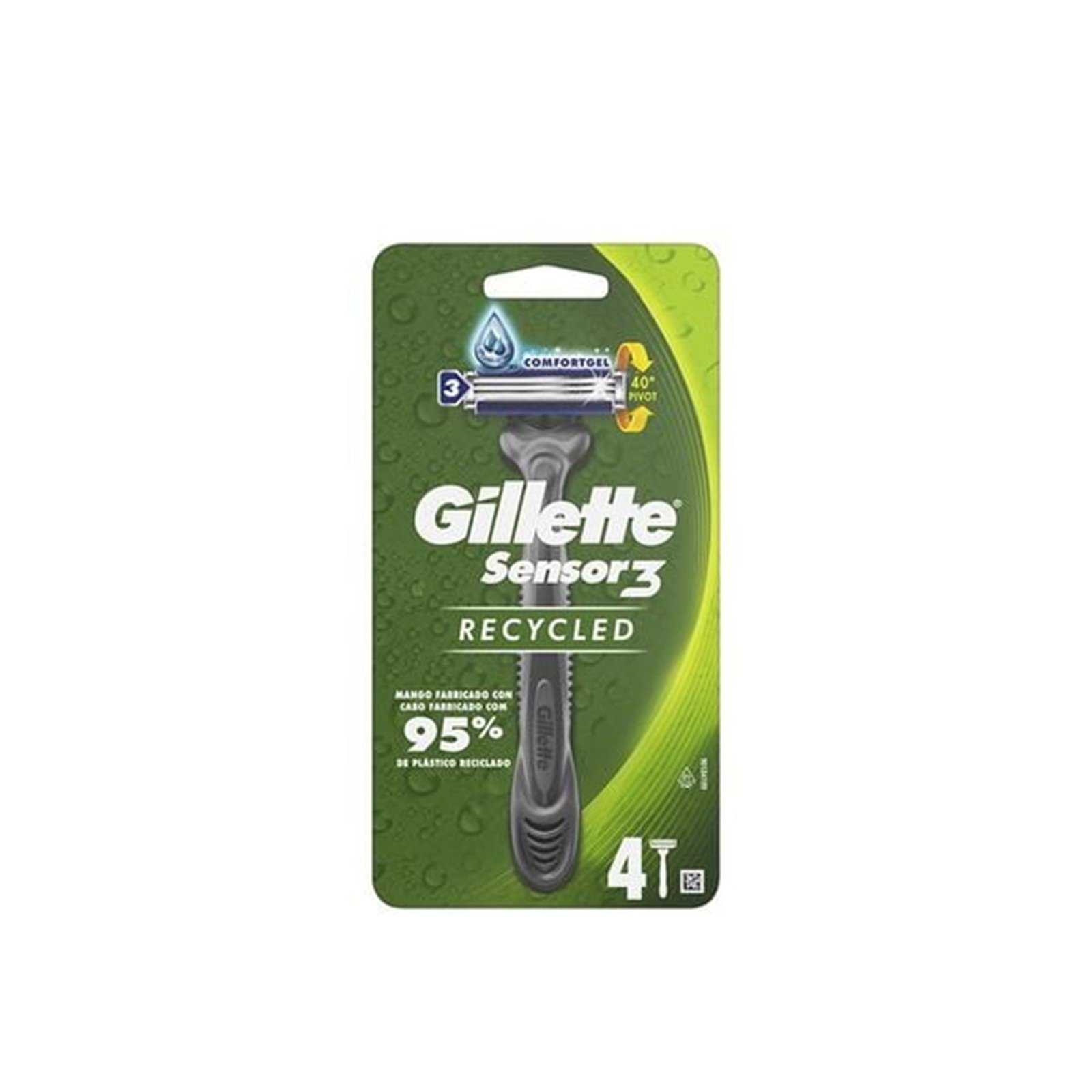 Gillette Sensor3 Recycled Razors x4