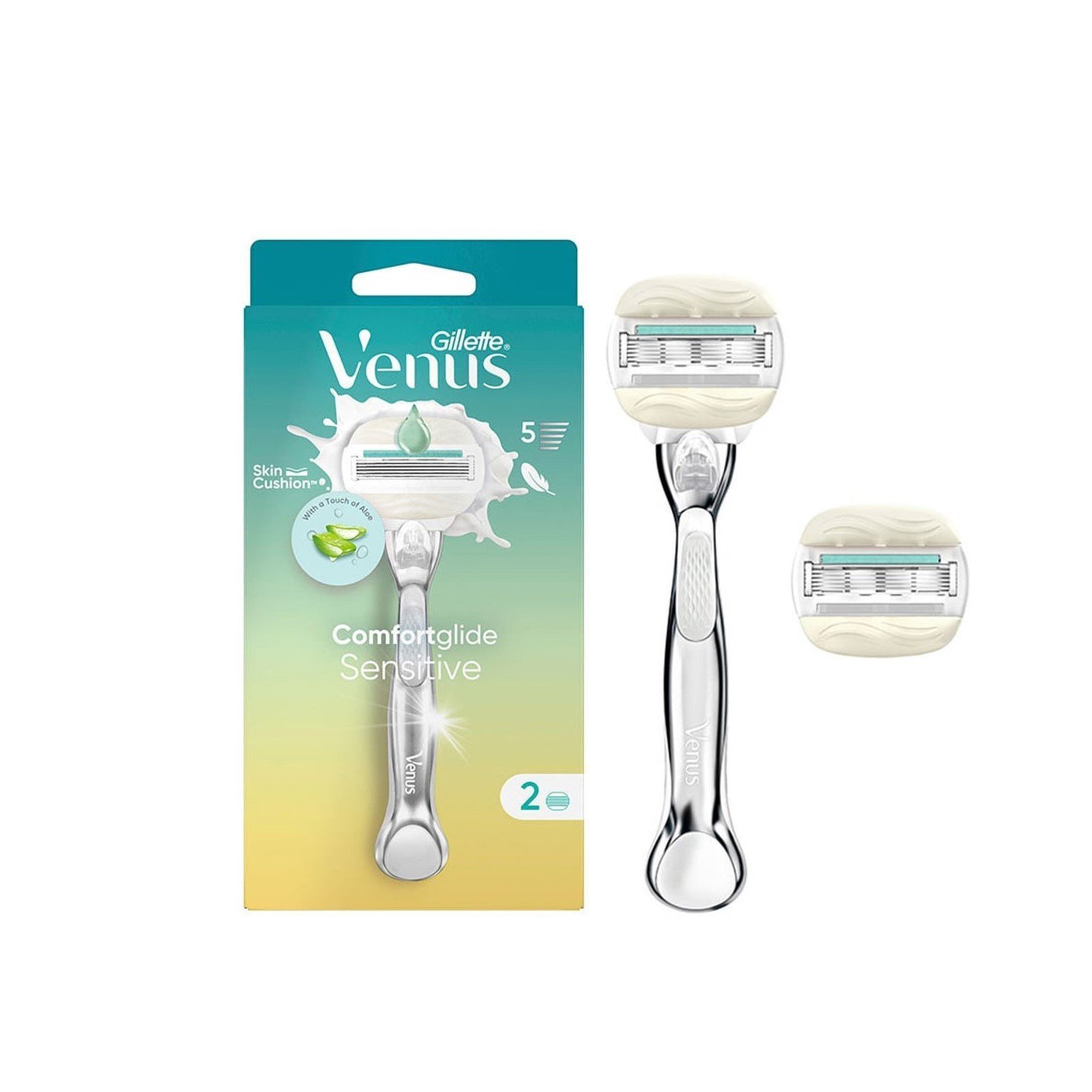 Gillette Venus ComfortGlide Sensitive Razor + 1 Replacement Blade Qatar