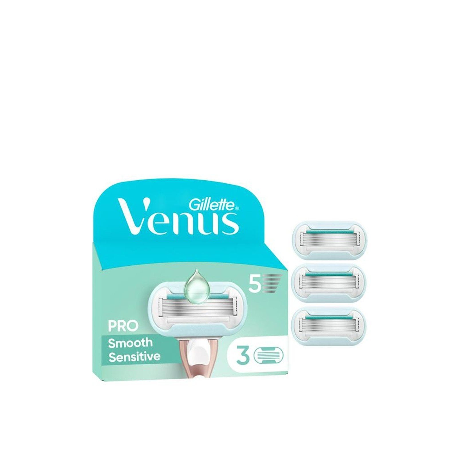 Gillette Venus PRO Smooth Sensitive Razor Blades Refills x3