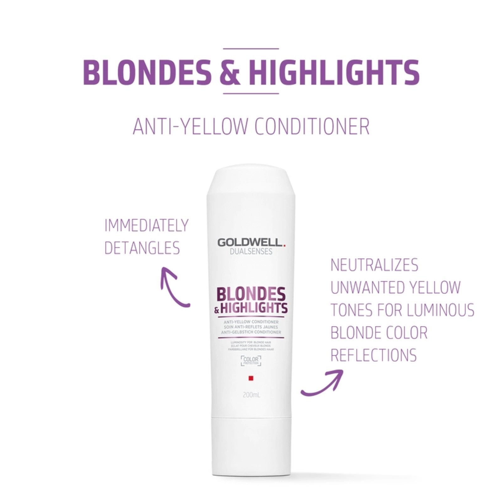 Goldwell Dualsenses Blondes & Highlights Anti-Yellow Conditioner 200ml (6.76floz)