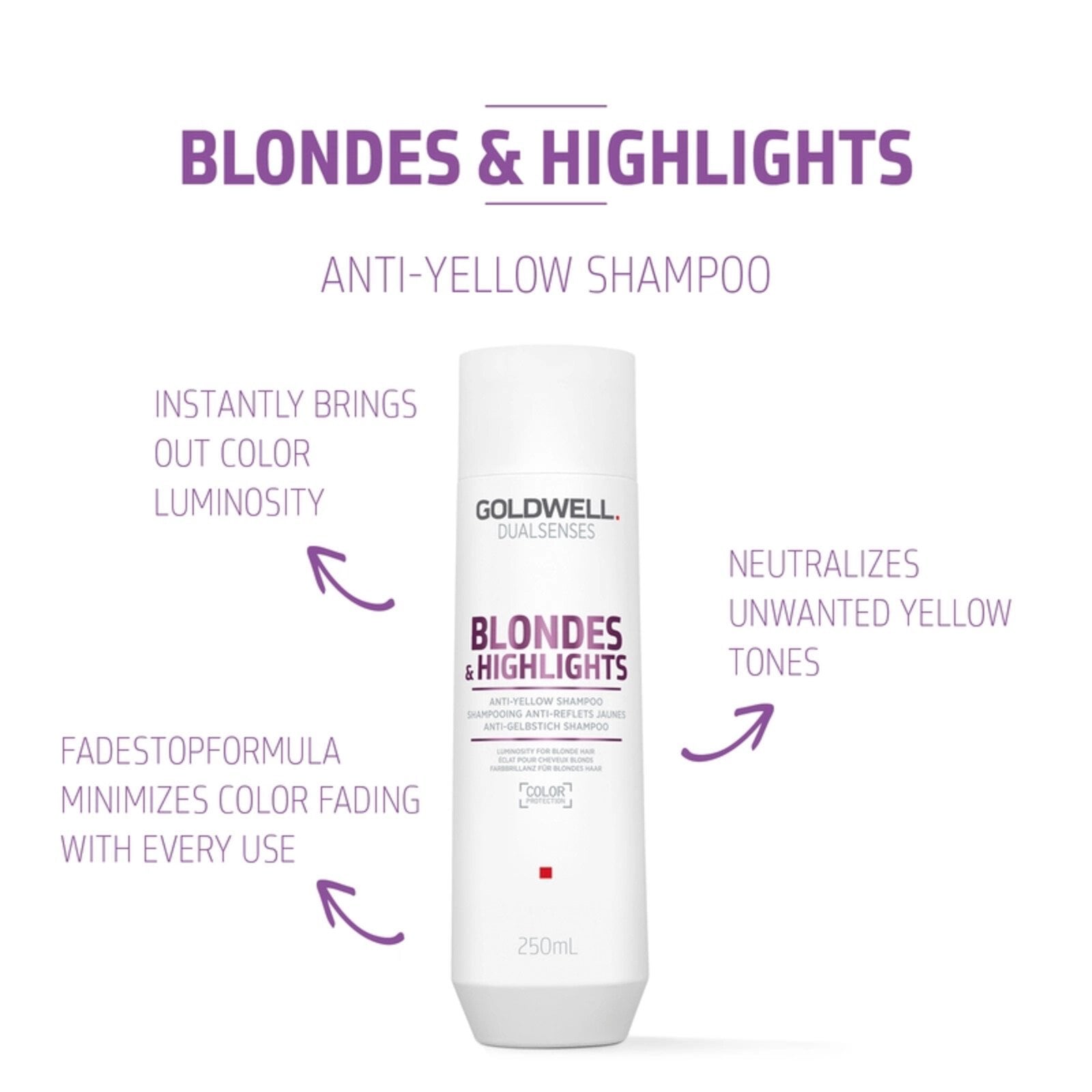 Goldwell Dualsenses Blondes & Highlights Anti-Yellow Shampoo 250ml (8.45floz)