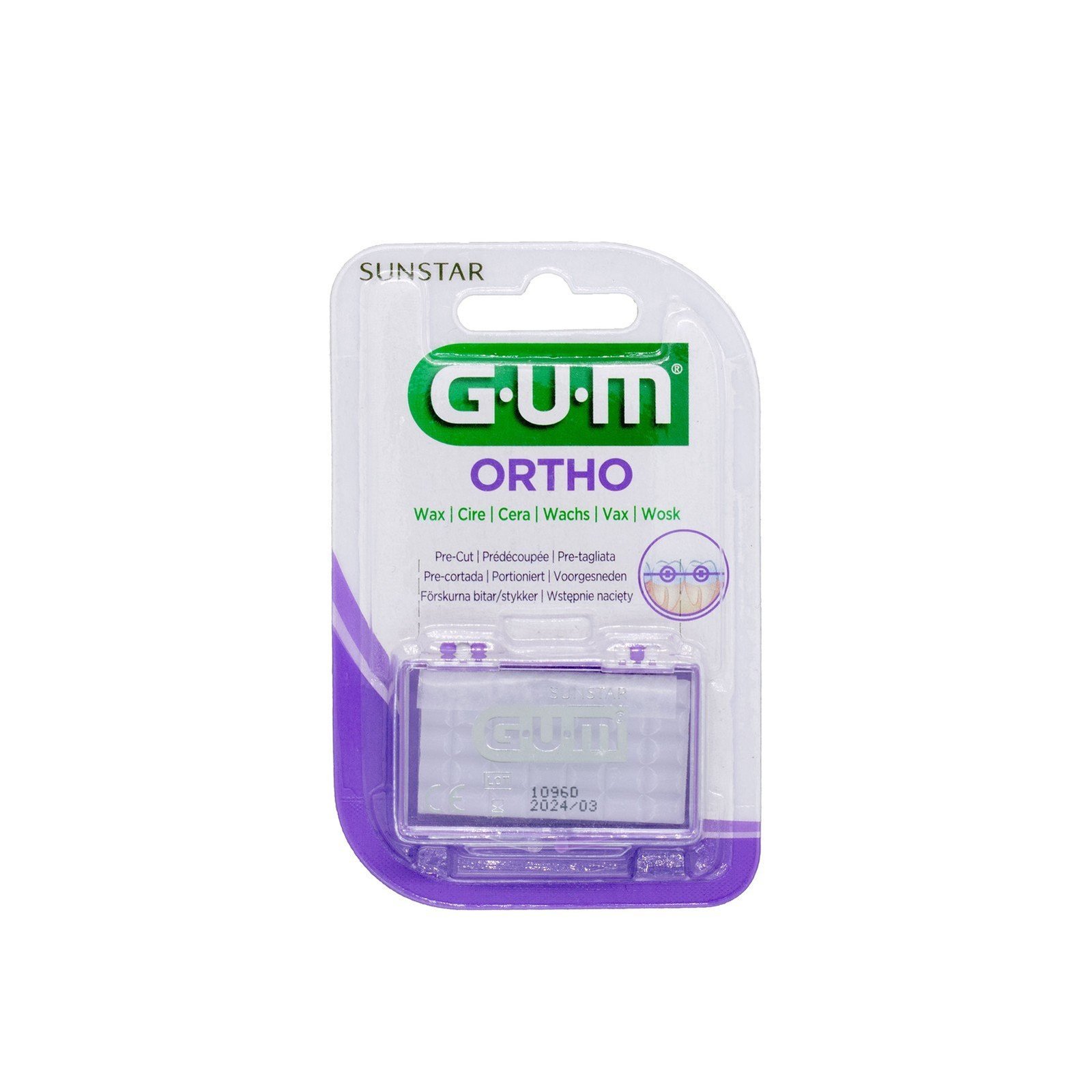 GUM Ortho Pre-Cut Wax x5 Strips