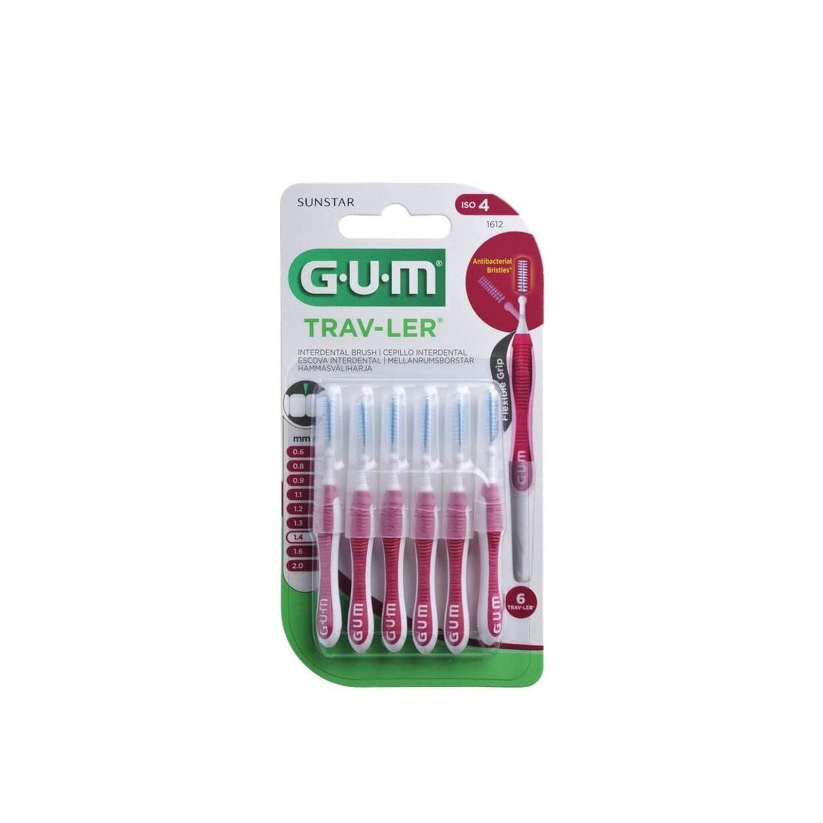 GUM Trav-Ler Interdental Brush ISO 4 x6 Qatar