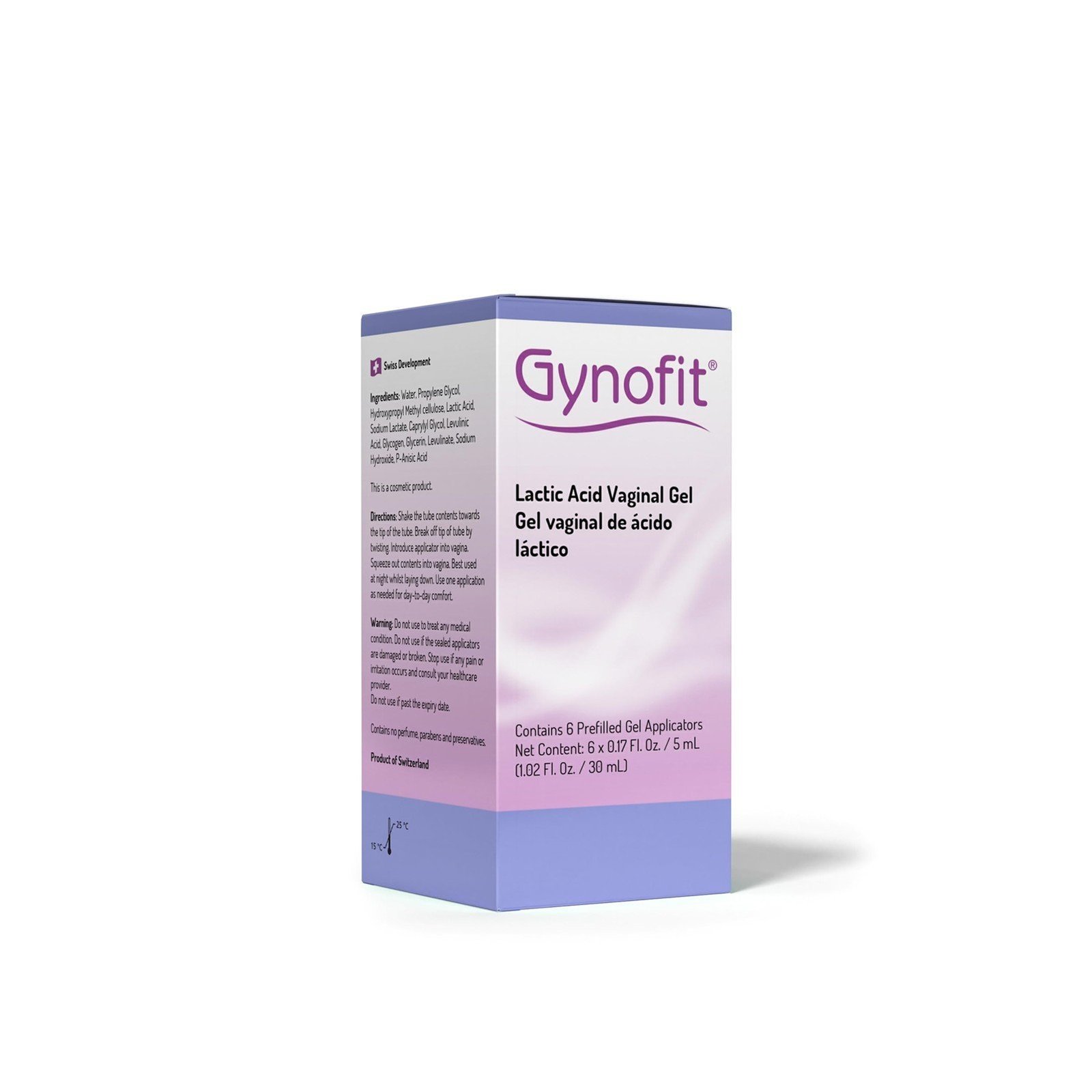 Gynofit Lactic Acid Vaginal Gel 5ml x6 (0.17floz)