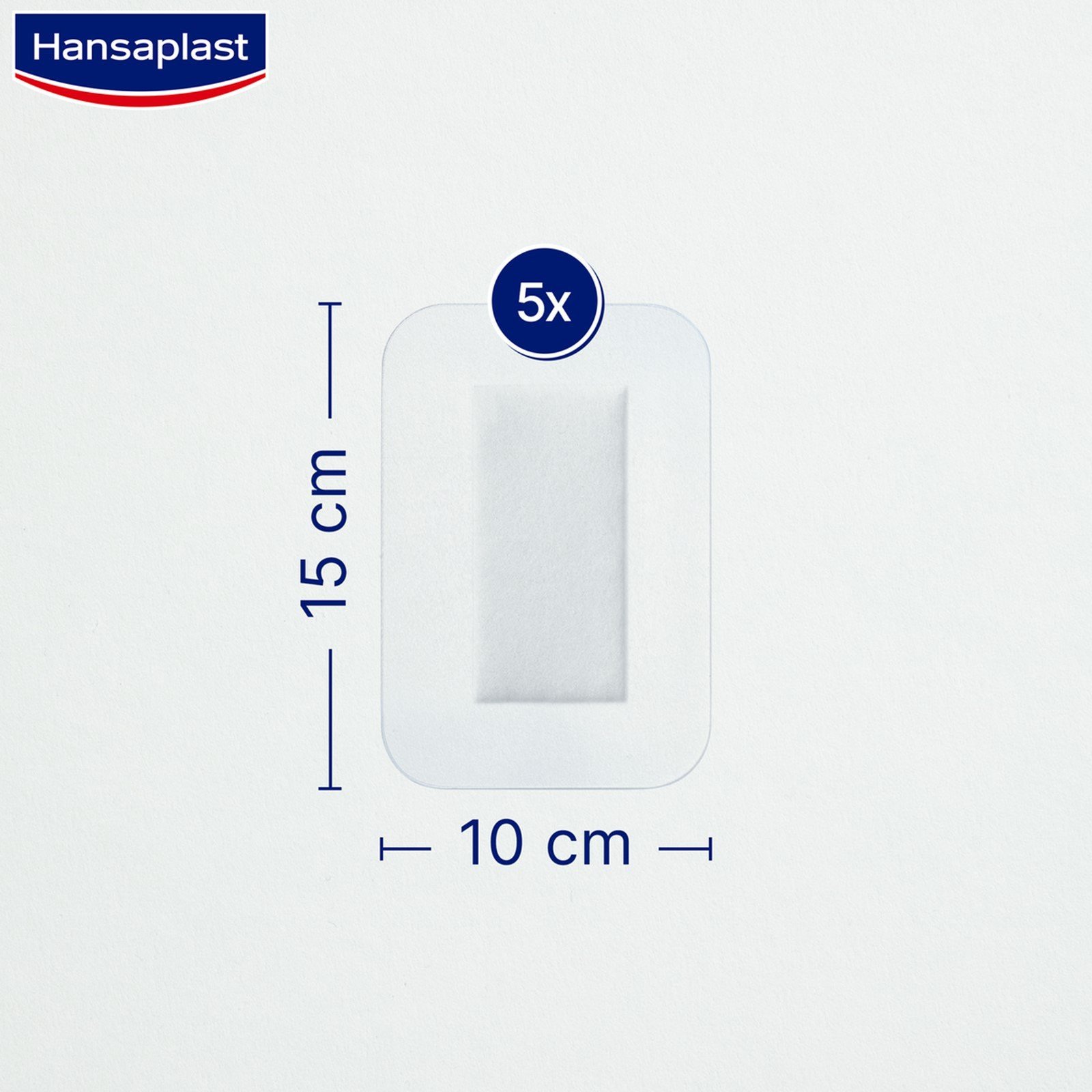 Hansaplast Med+ Aqua Protect 3XL Sterile Waterproof Wound Plasters x5