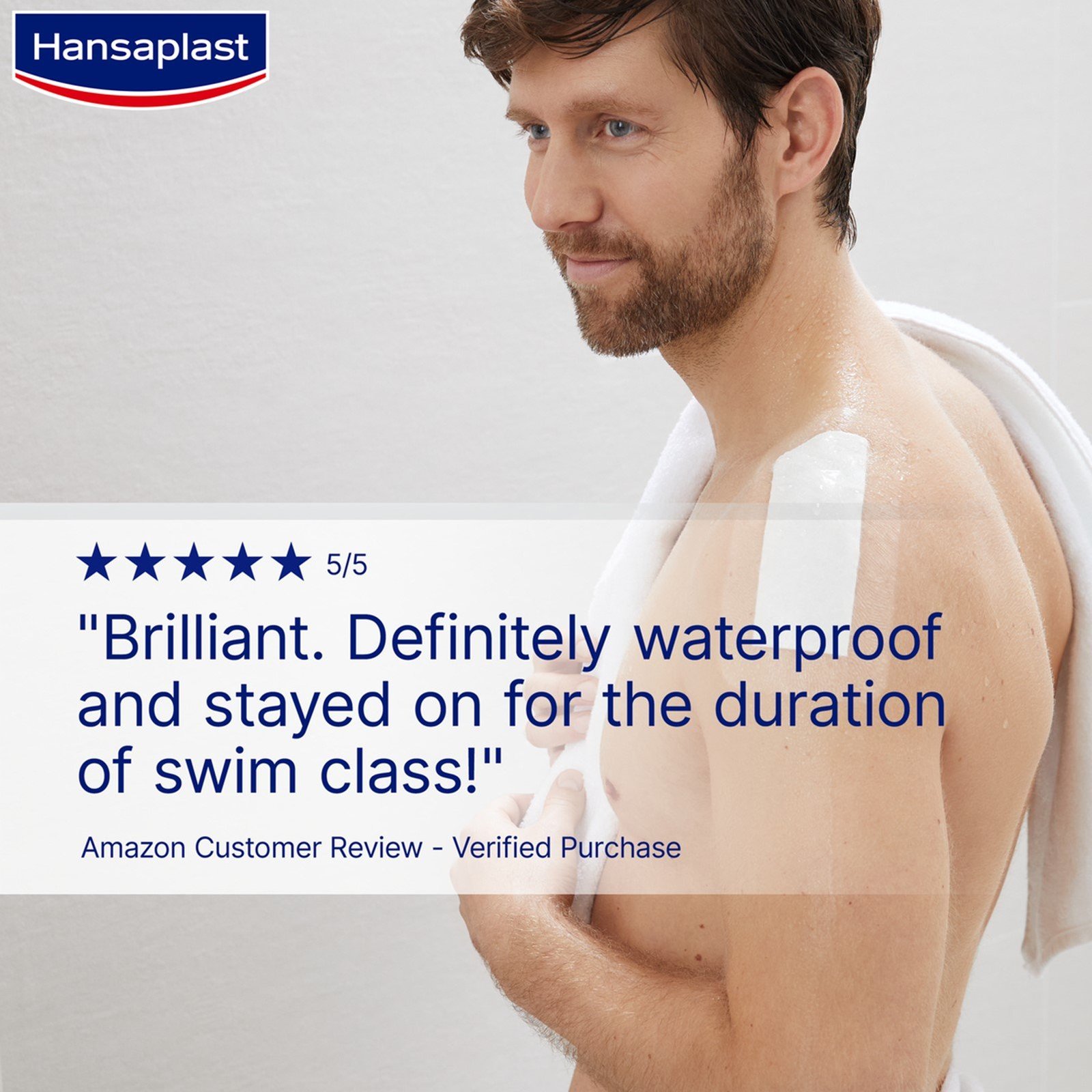 Hansaplast Med+ Aqua Protect 3XL Sterile Waterproof Wound Plasters x5