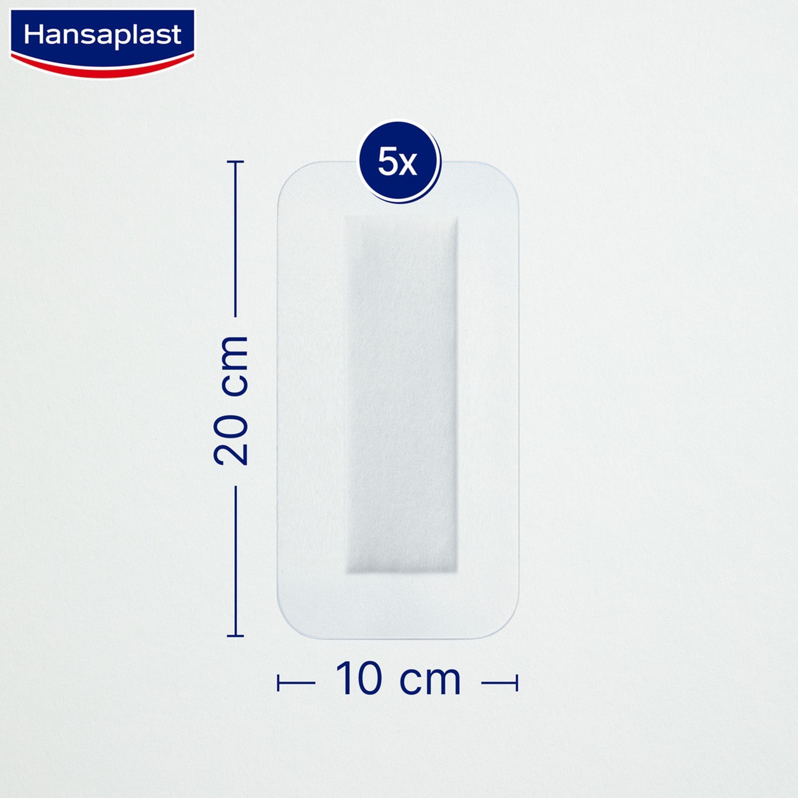 Hansaplast Med+ Aqua Protect 4XL Sterile Waterproof Wound Plasters x5