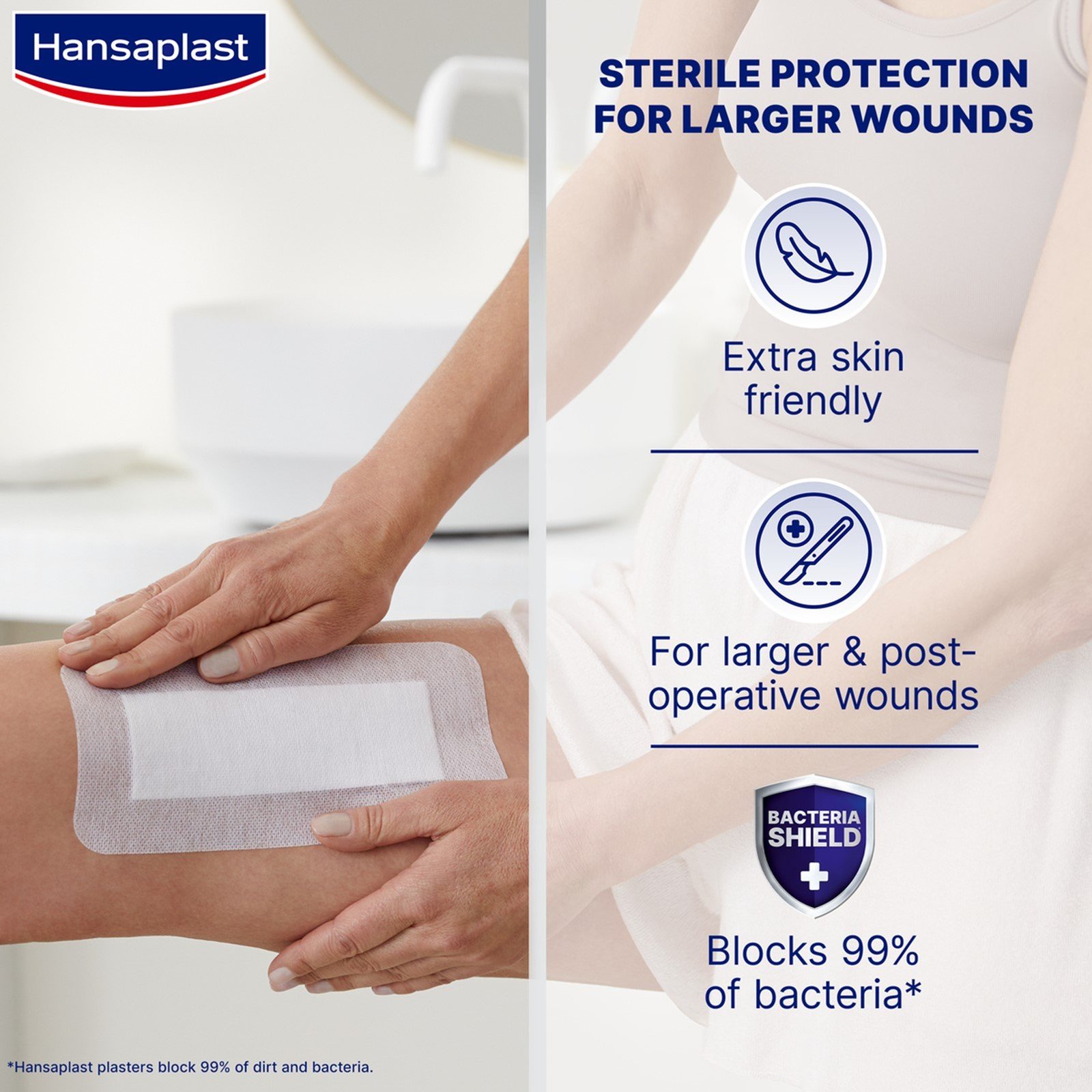 Hansaplast Med+ Sensitive 4XL Sterile Plasters x5