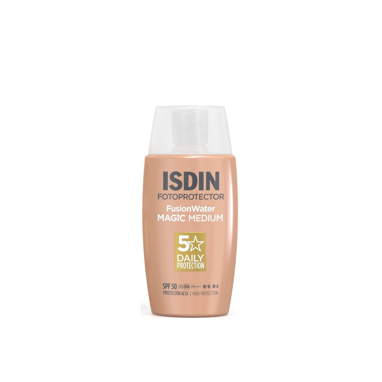 ISDIN Fotoprotector Fusion Water Magic Protetor Solar SPF50 Cor Medium 50ml