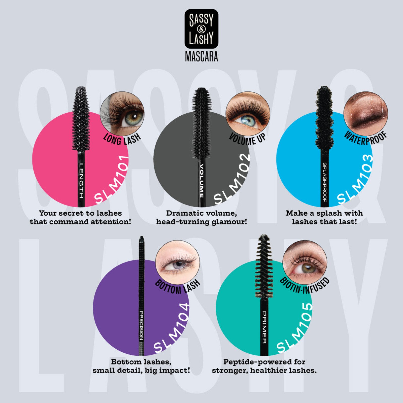 J.Cat Sassy & Lashy Mascara SLM 102 Lash Lush Volume 8.5g