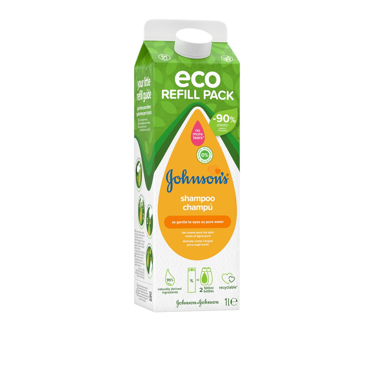 Johnson's Baby Shampoo Eco Refill Pack 1L (33.8 fl oz)