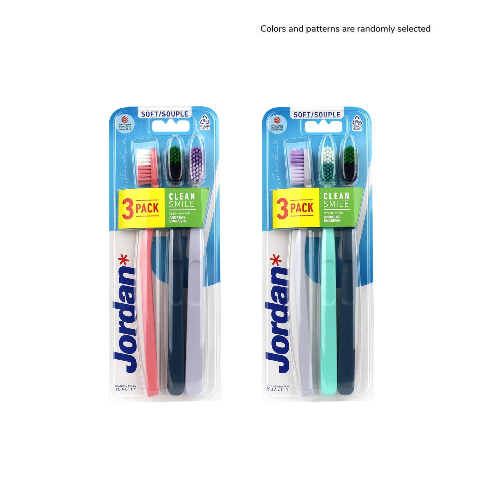 Jordan Clean Smile Soft Toothbrush x3