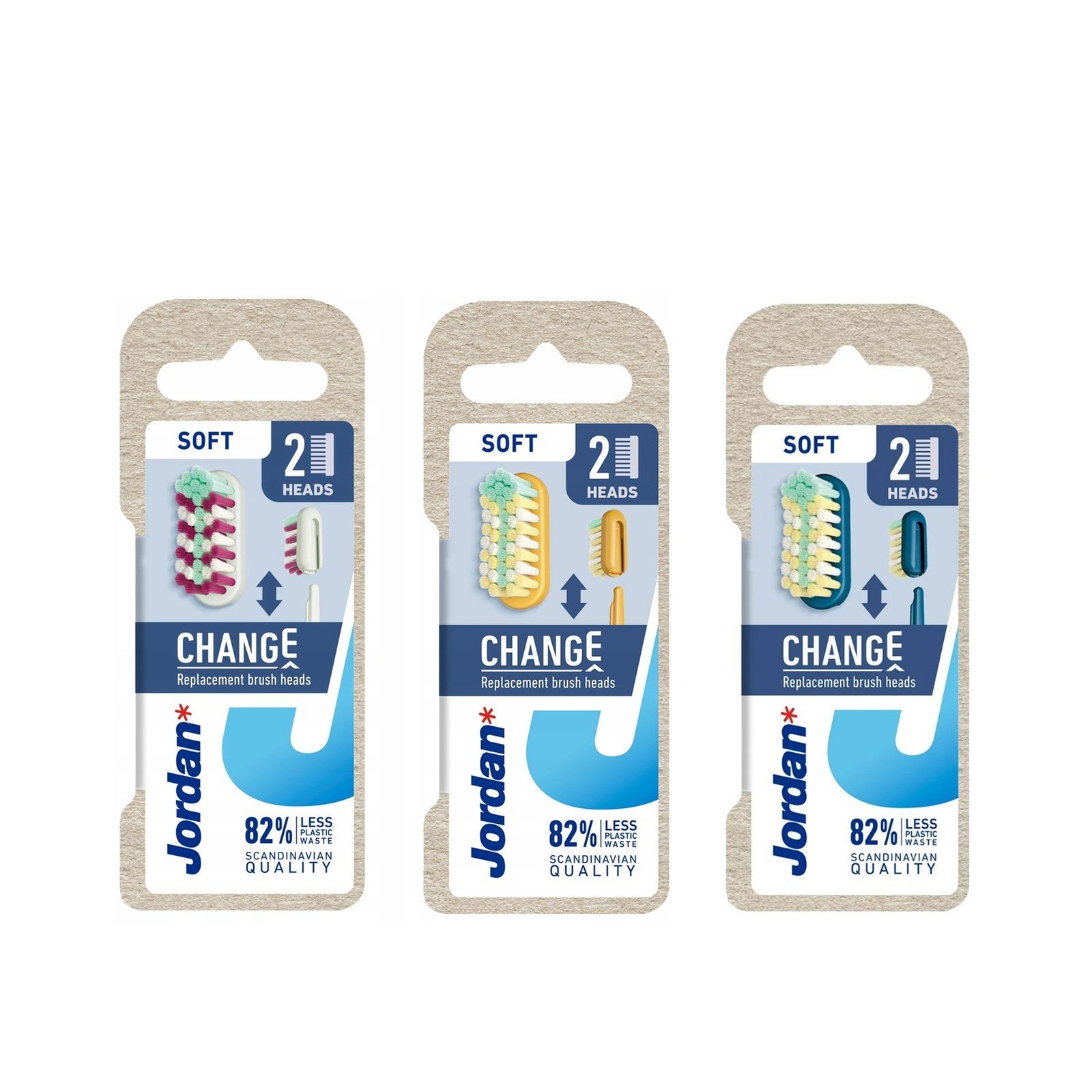 Jordan Green Clean Change Soft Brush Head x2 Qatar
