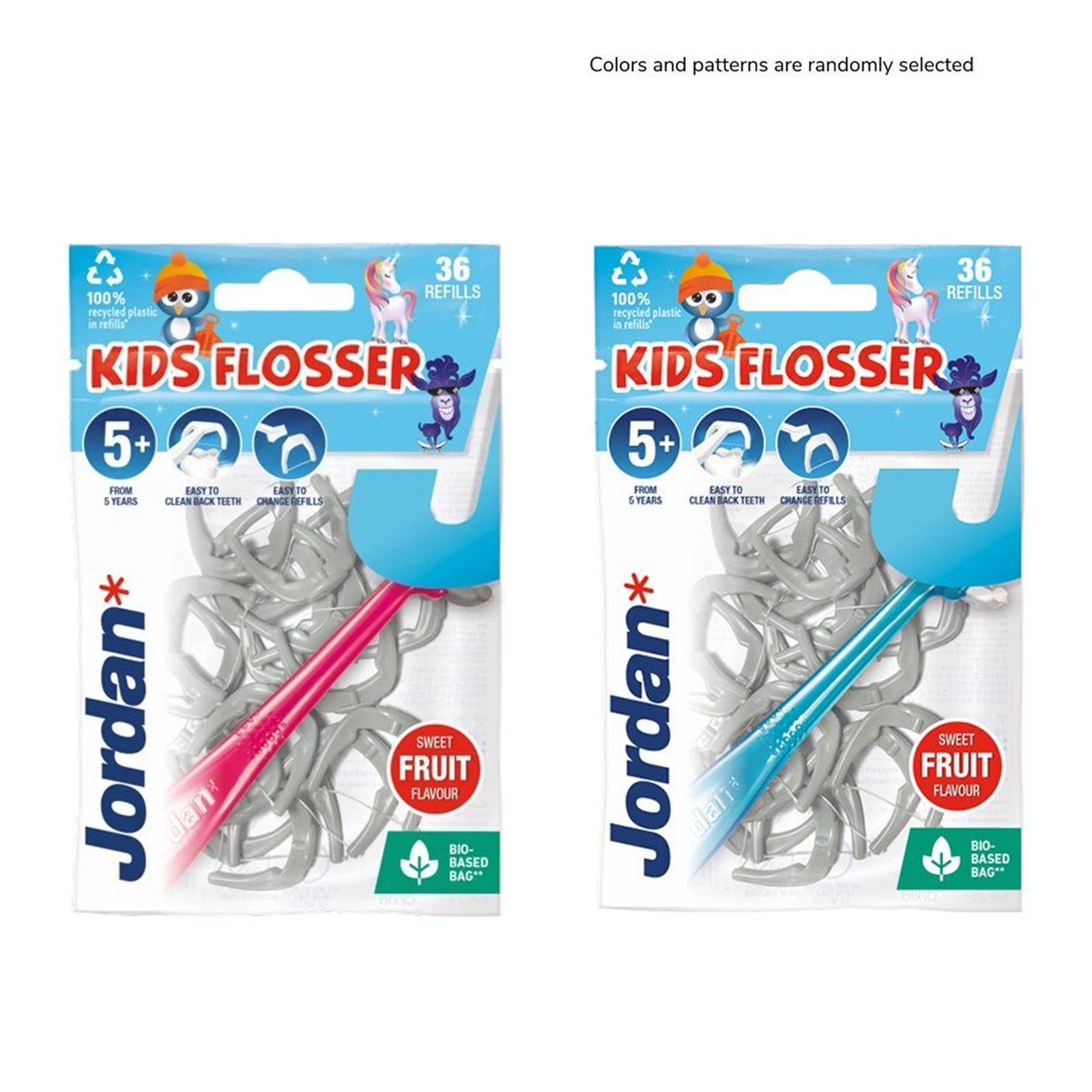 Jordan Kids Flosser + Replacement Head Refills 5+ Years x36