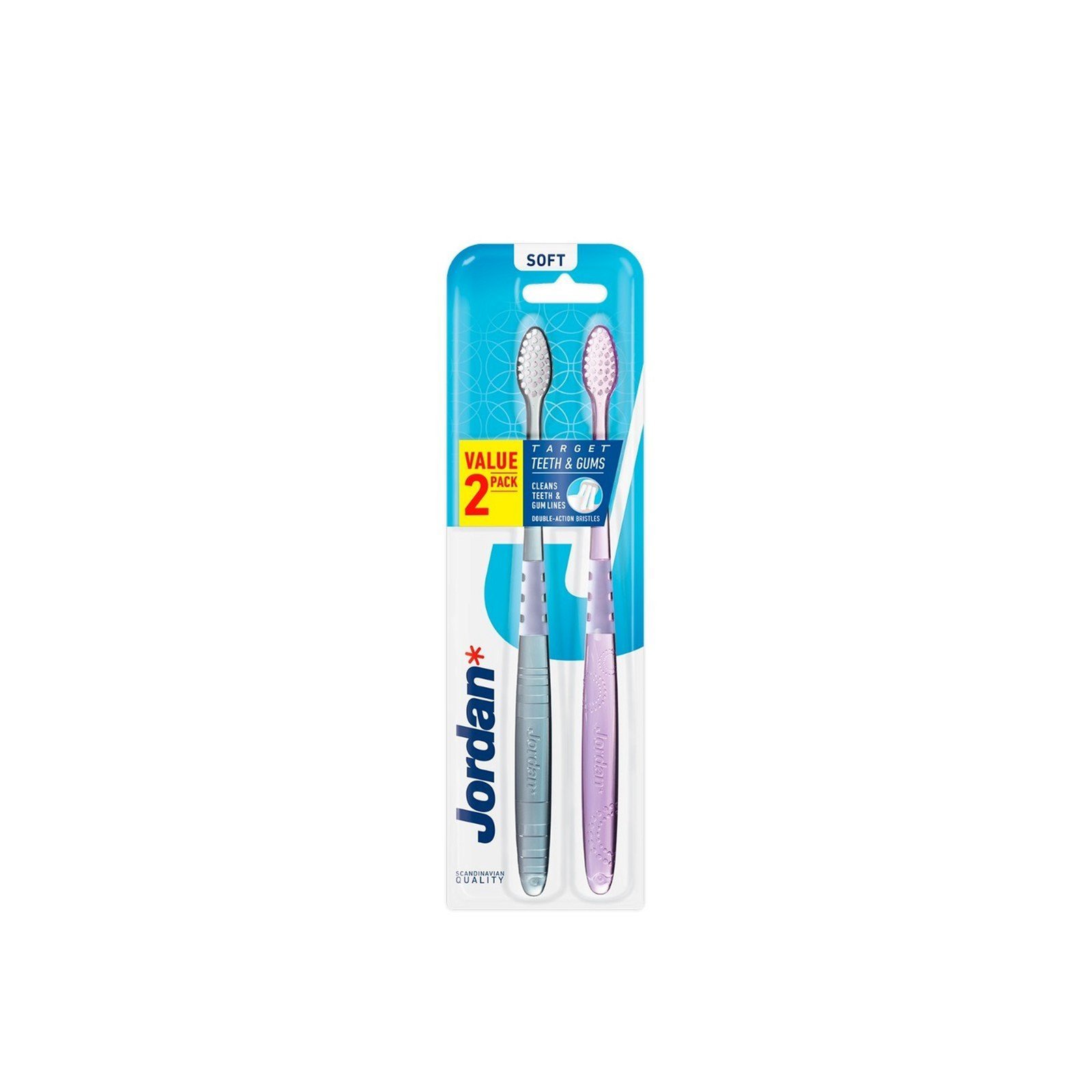 Jordan Target Teeth & Gums Soft Toothbrush x2