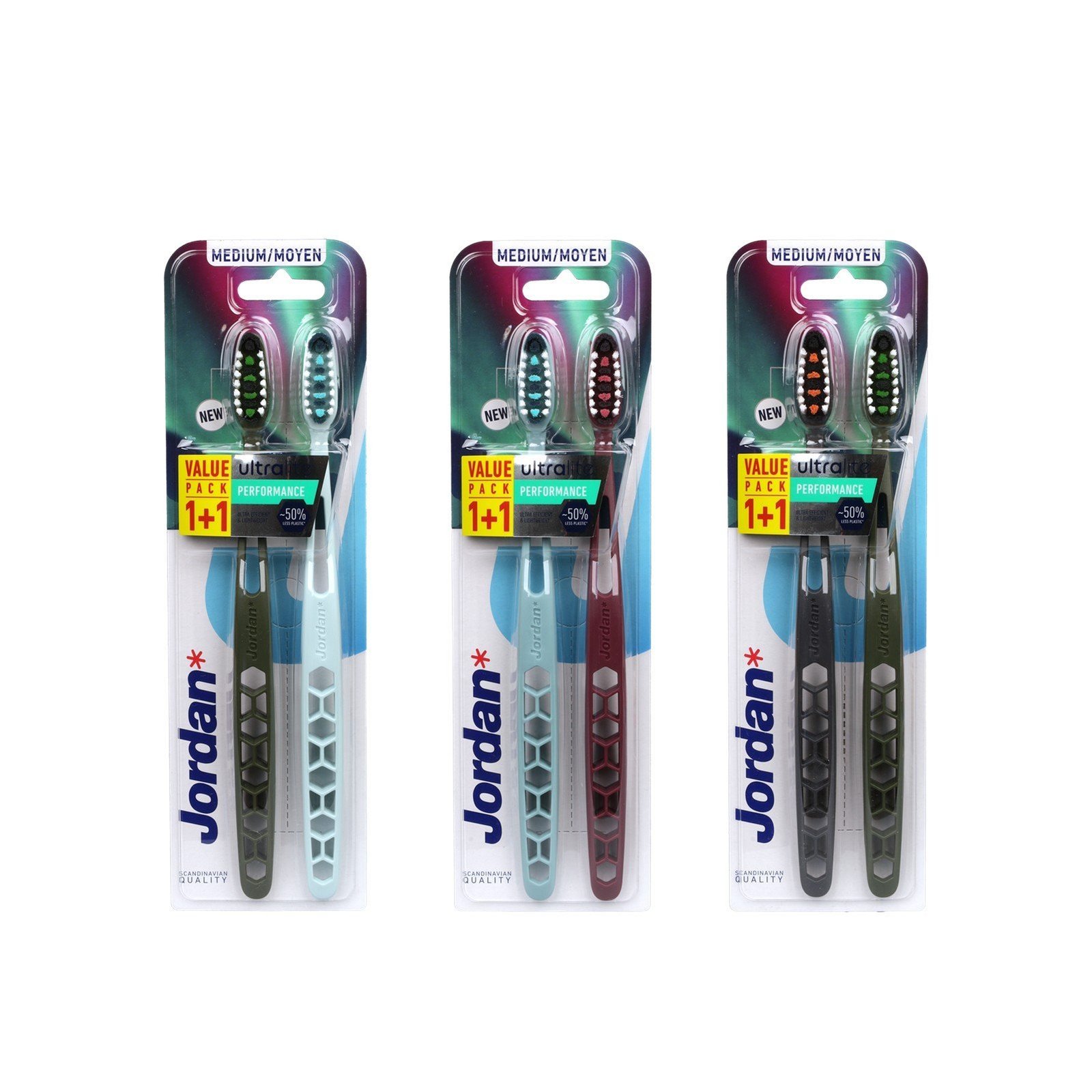 Jordan Ultralite Performance Medium Toothbrush x2