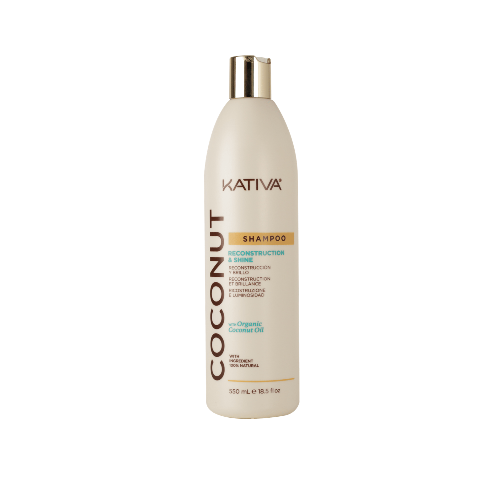 Kativa Coconut Reconstruction & Shine Shampoo 550ml (18.5 fl oz)