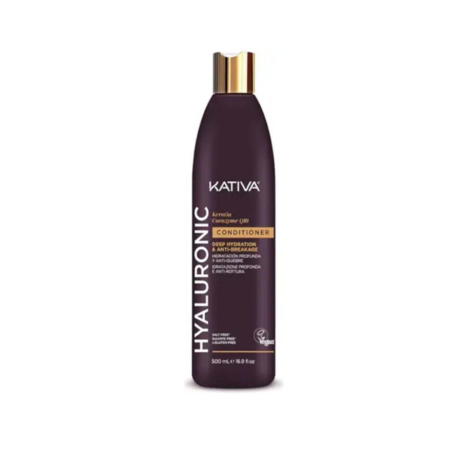 Kativa Hyaluronic Keratin Coenzyme Q10 Deep Hydration & Anti-Breakage Conditioner 500ml