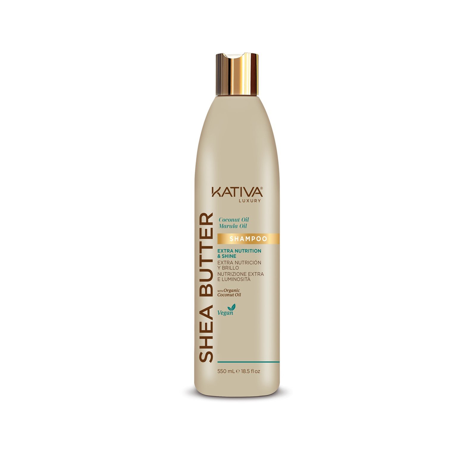 Kativa Luxury Shea Butter Extra Nutrition & Shine Shampoo 550ml (18.5 fl oz)