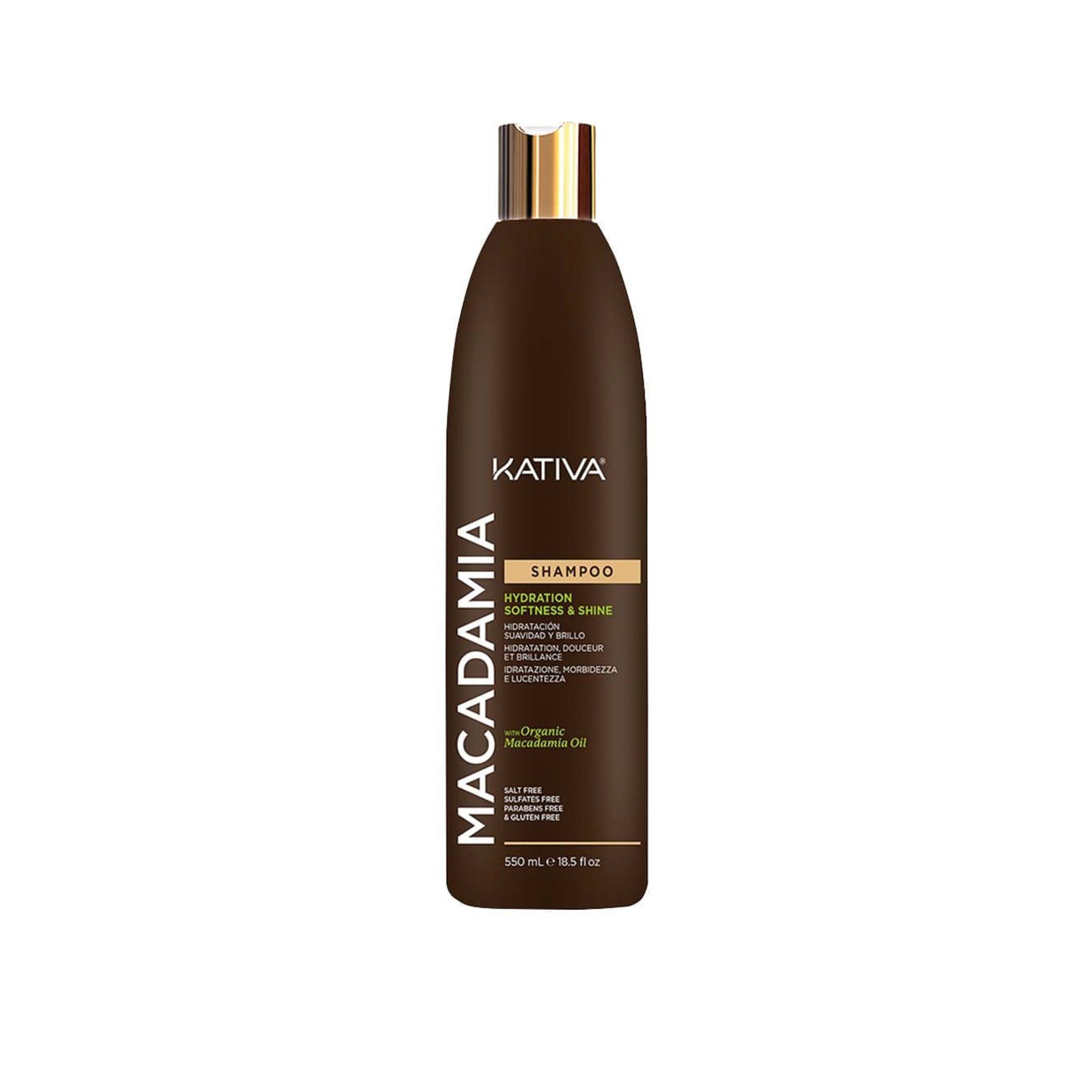 Kativa Macadamia Hydration Softness & Shine Shampoo 550ml (18.5 fl oz)