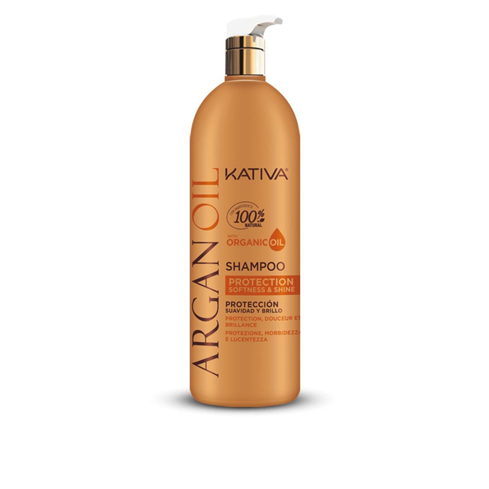Kativa Argan Oil Protection Softness & Shine Shampoo 1L (33.8 fl oz)