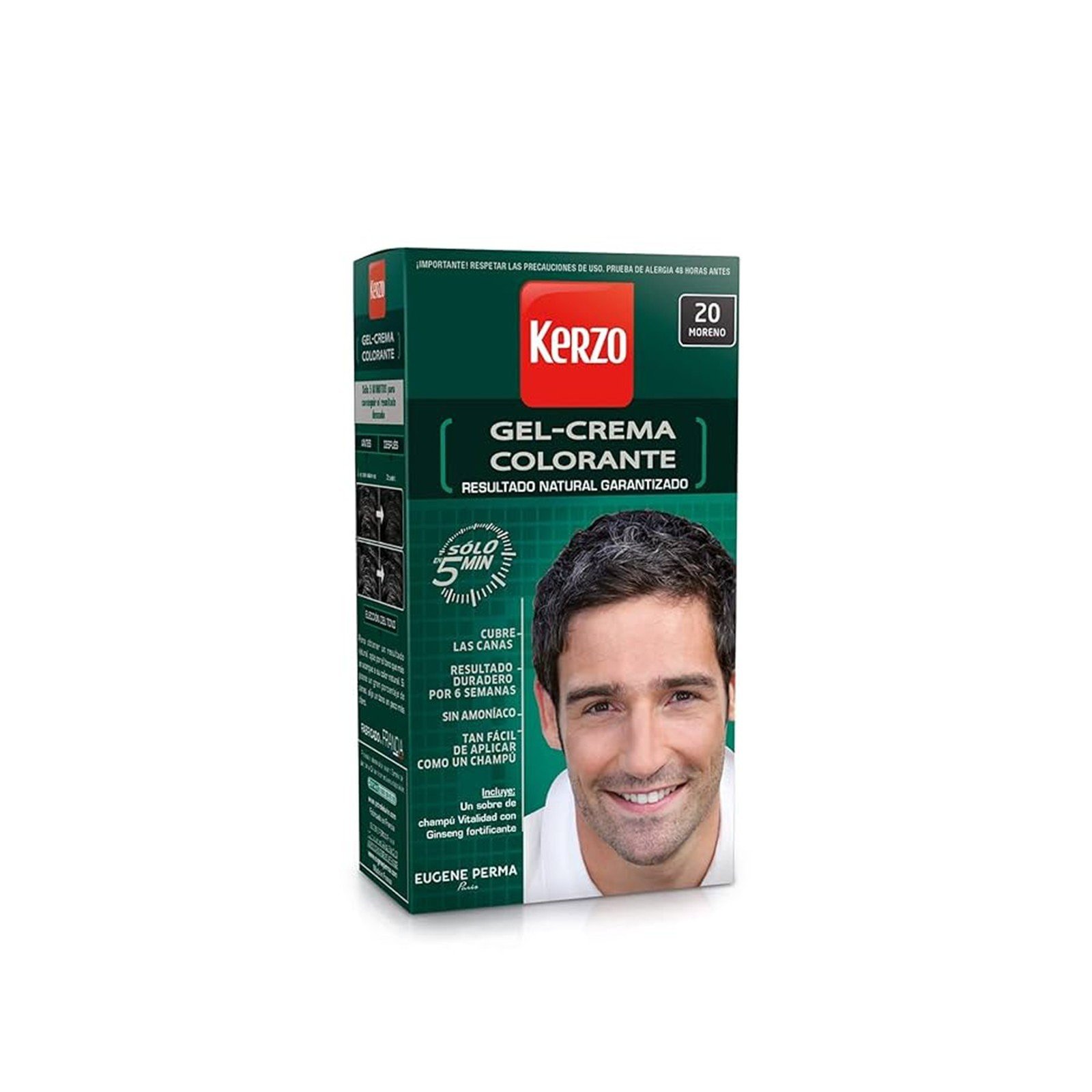 Kerzo Men's Coloring Cream Gel 20 Natural Brown قطر