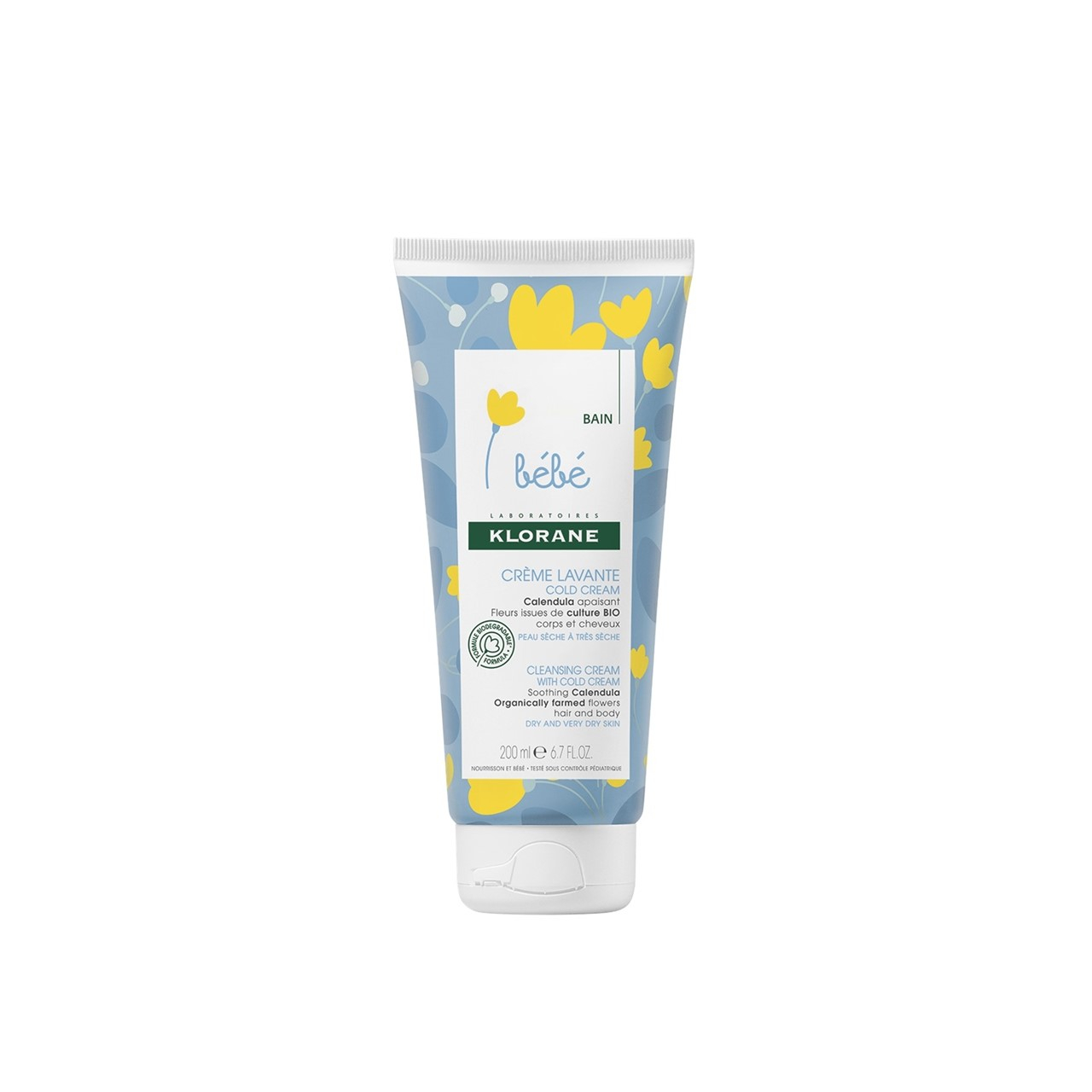 Klorane Baby Cleansing Cream with Cold Cream 200ml