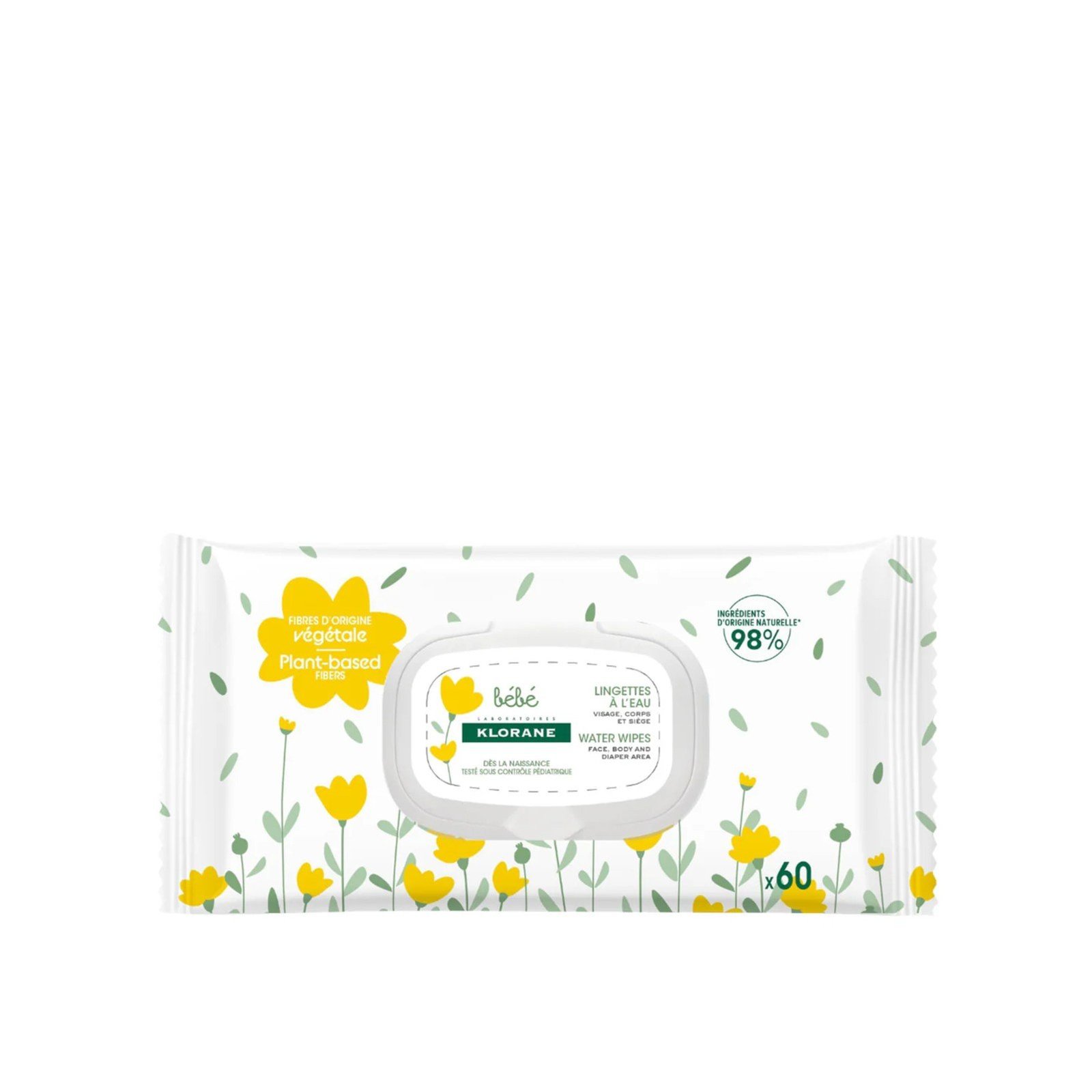 Klorane Baby Water Wipes x60